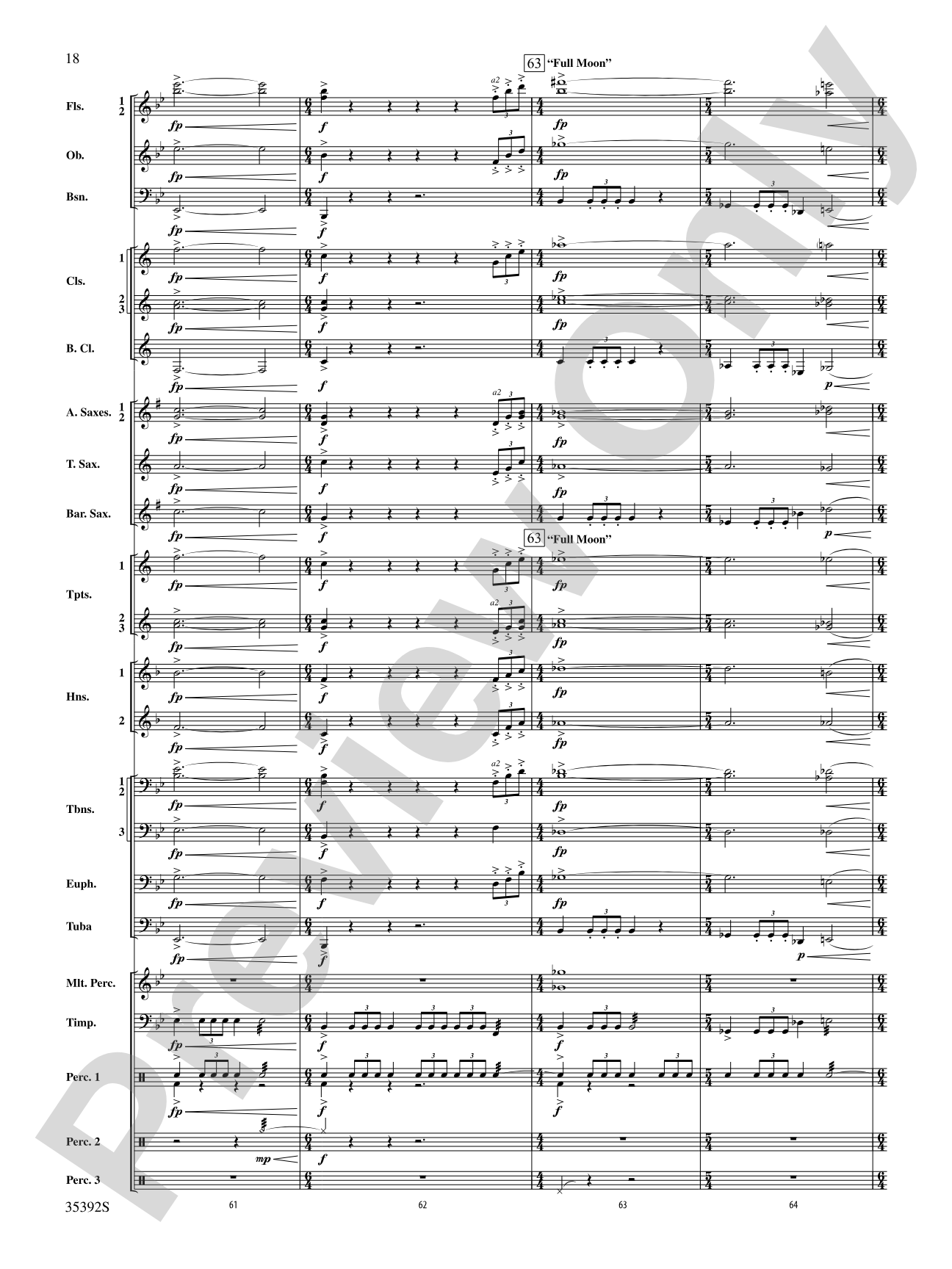 Moon Phases 81: Concert Band Conductor Score & Parts