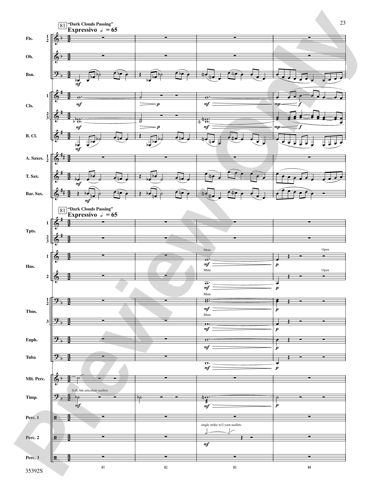 Moon Phases 81: Concert Band Conductor Score & Parts
