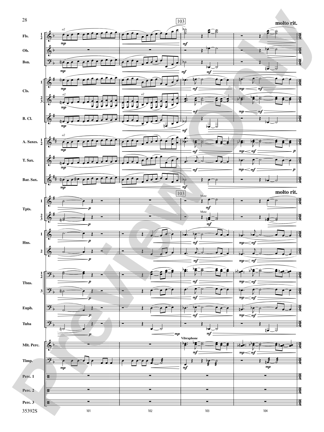 Moon Phases 81: Concert Band Conductor Score & Parts