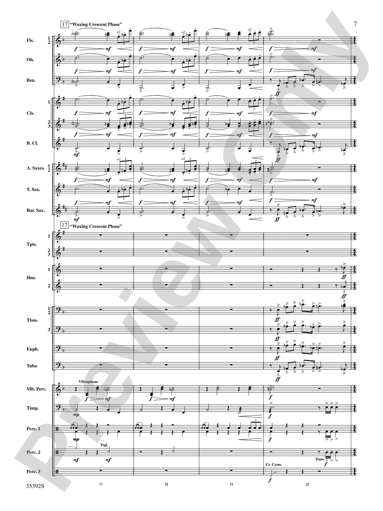 Moon Phases 81: Concert Band Conductor Score & Parts
