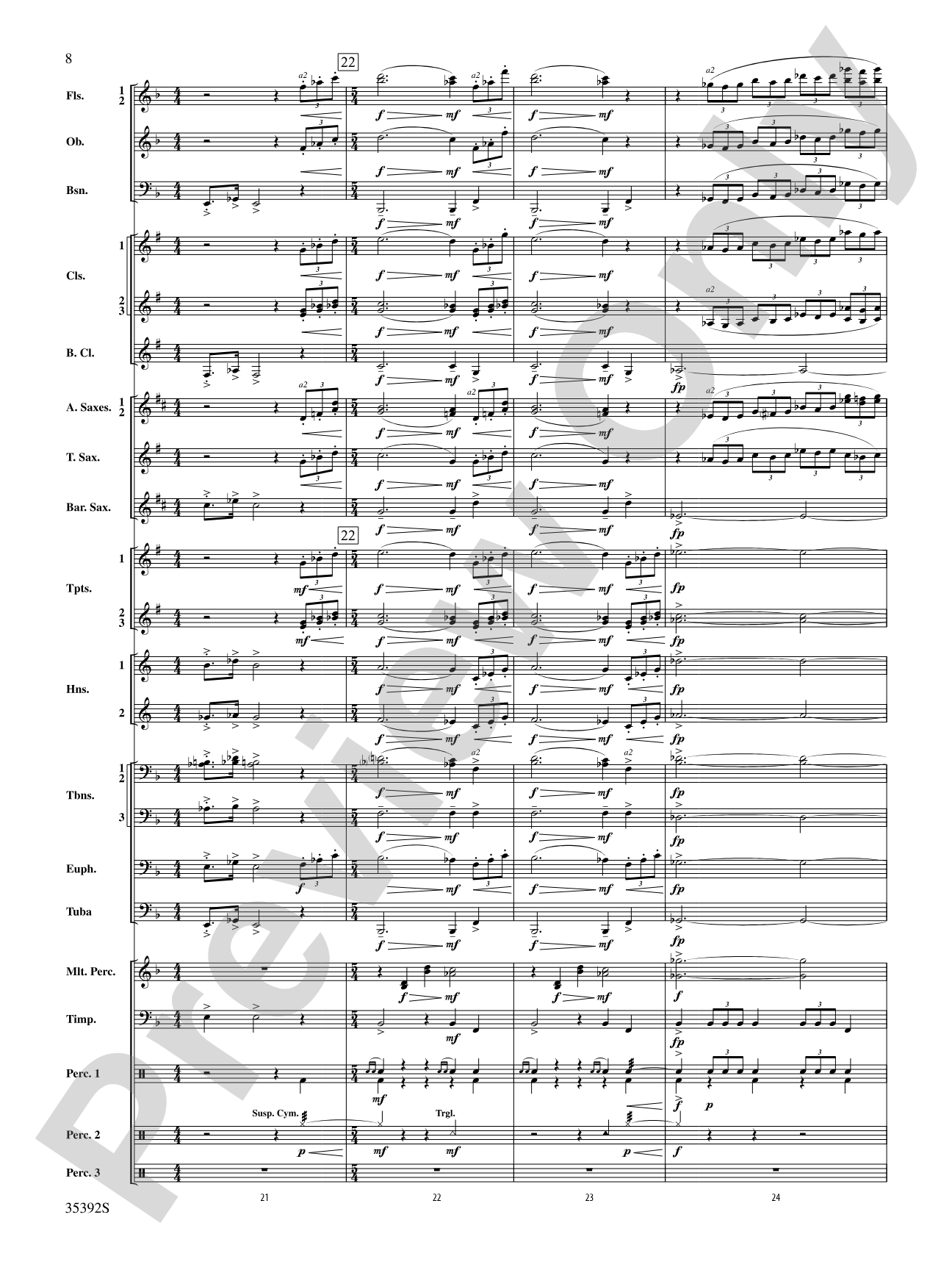 Moon Phases 81: Concert Band Conductor Score & Parts