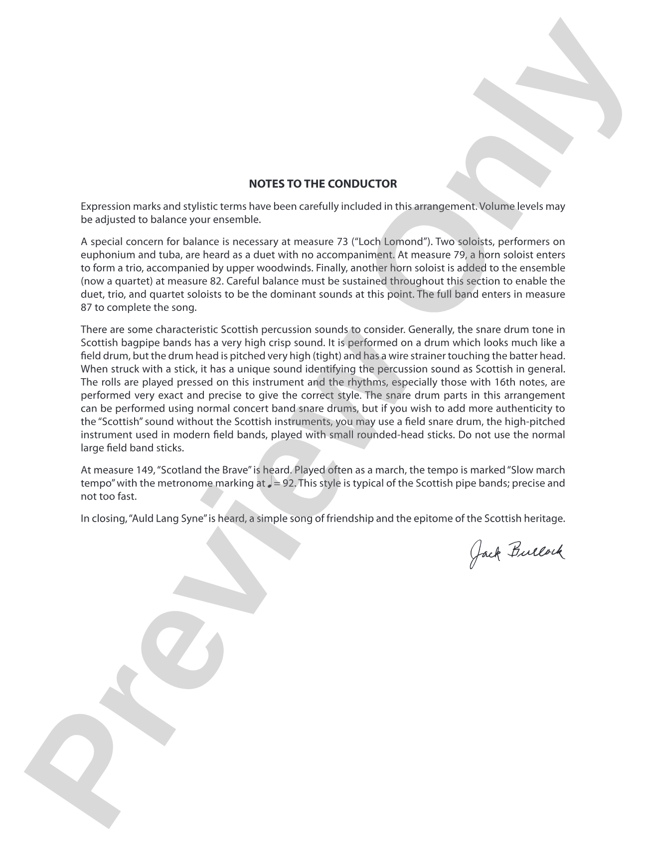Scotland!: Concert Band Conductor Score & Parts