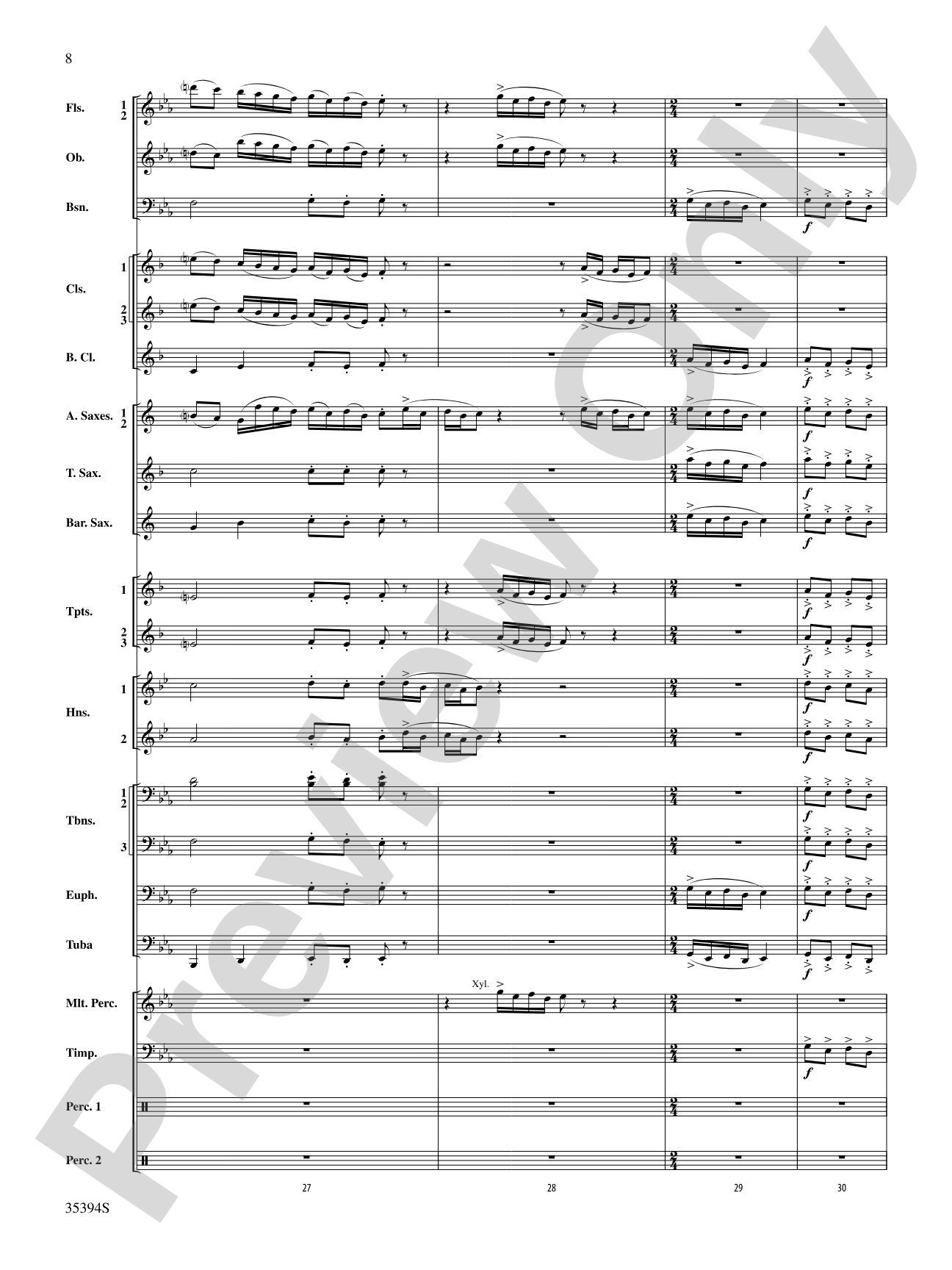Festive Tribute: Concert Band Conductor Score & Parts