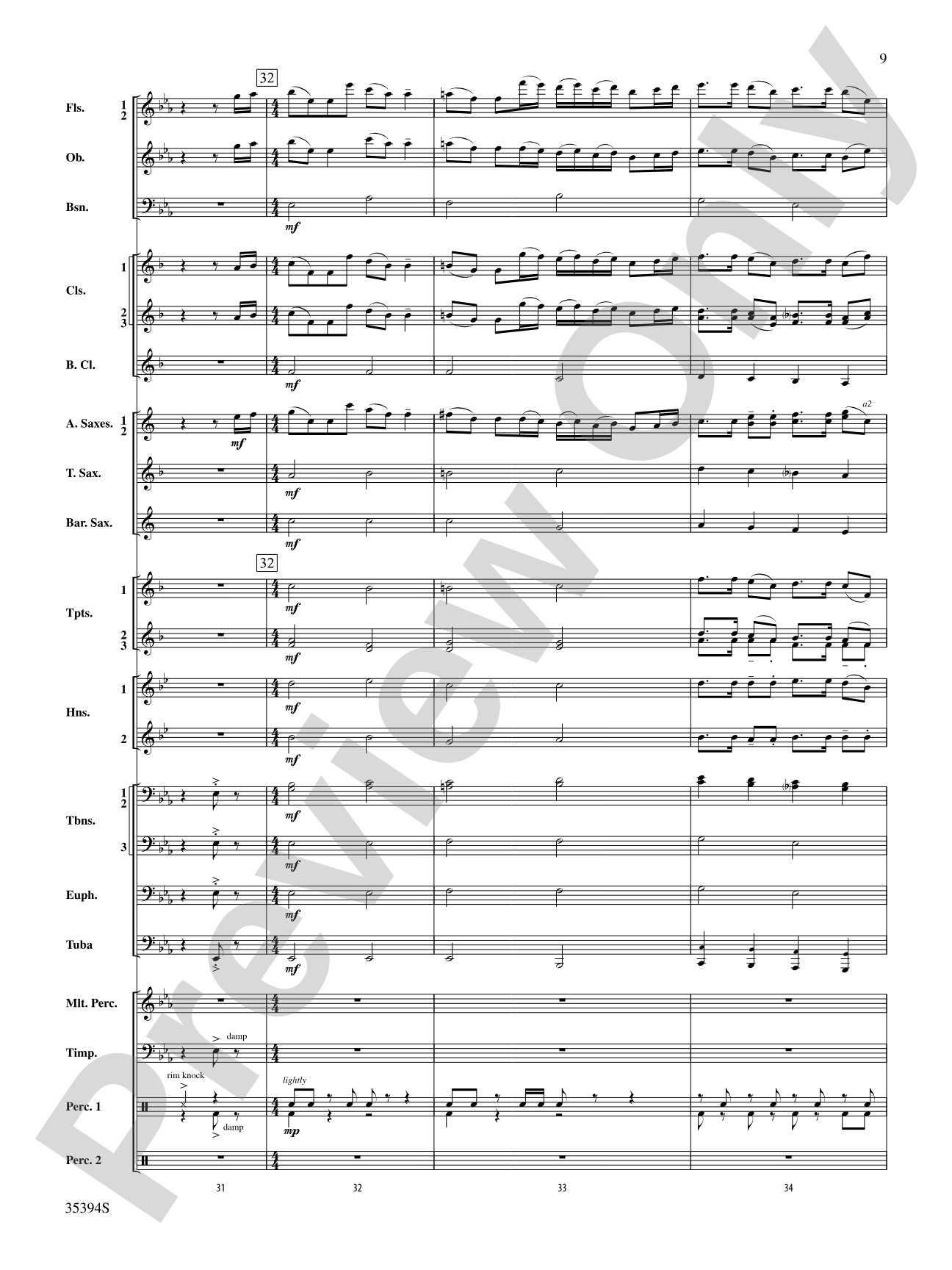 Festive Tribute: Concert Band Conductor Score & Parts