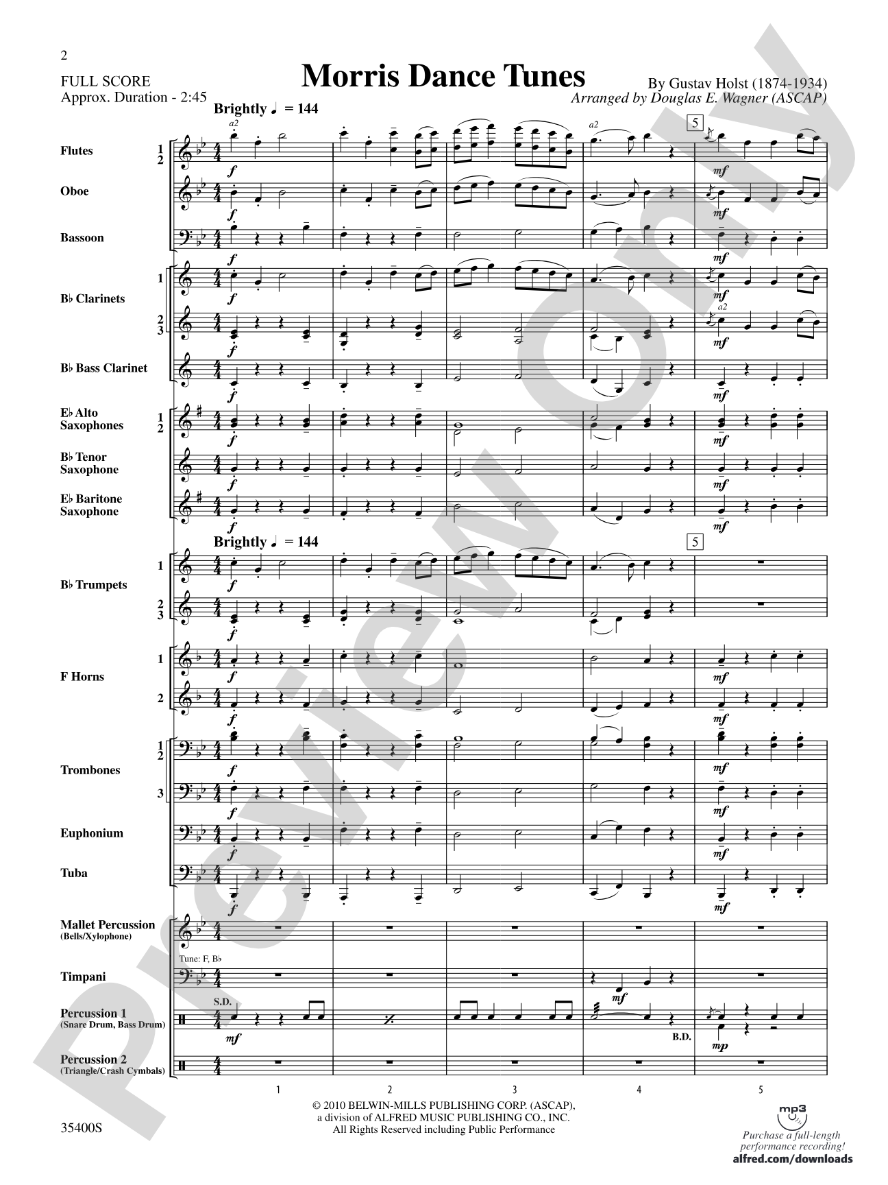 Morris Dance Tunes: Score