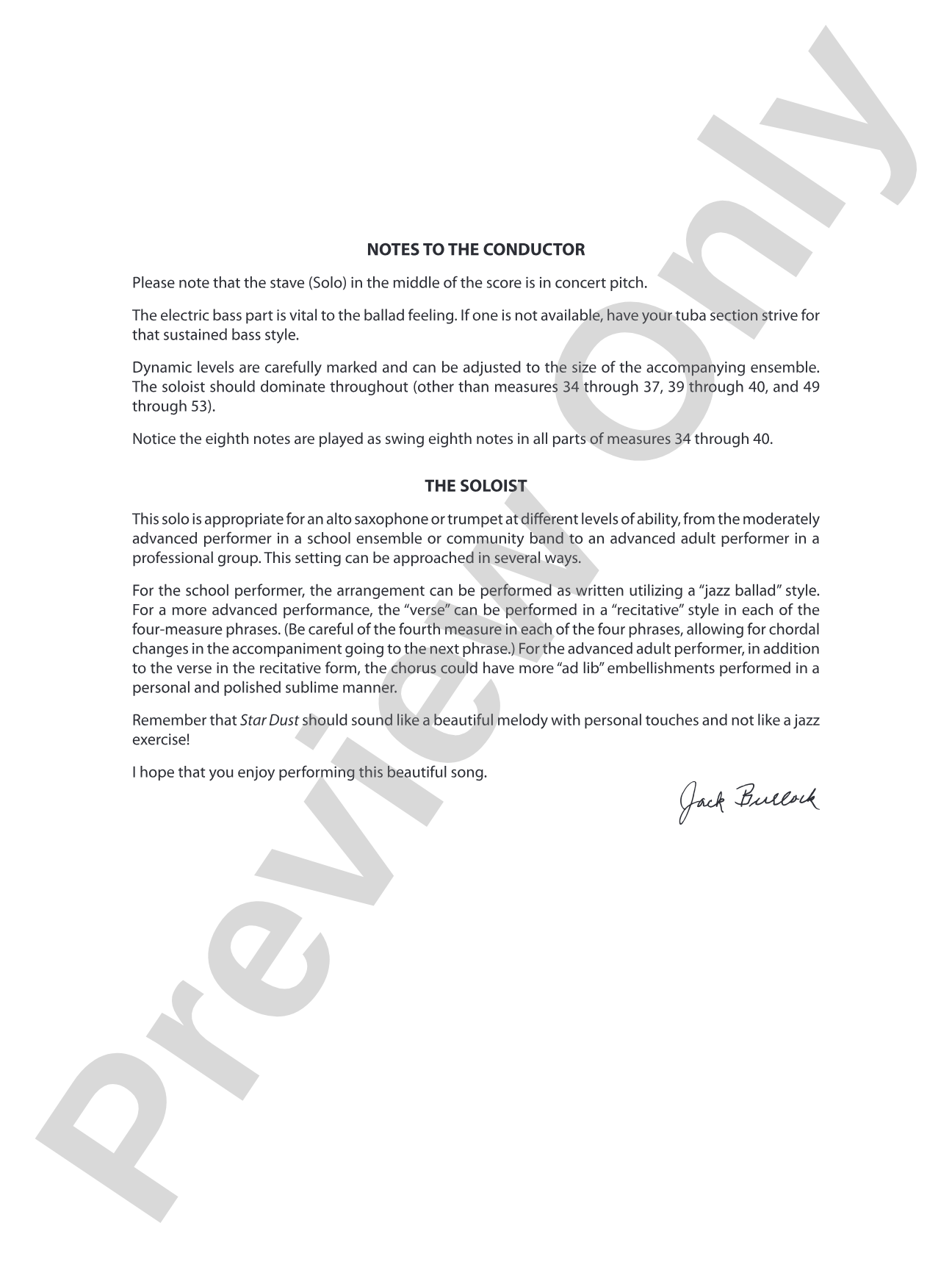 Star Dust: Concert Band Conductor Score & Parts