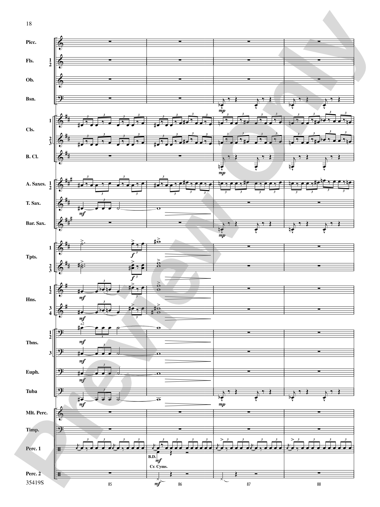 Coyote Falls (from Looney Tunes 3D): Concert Band Conductor Score & Parts