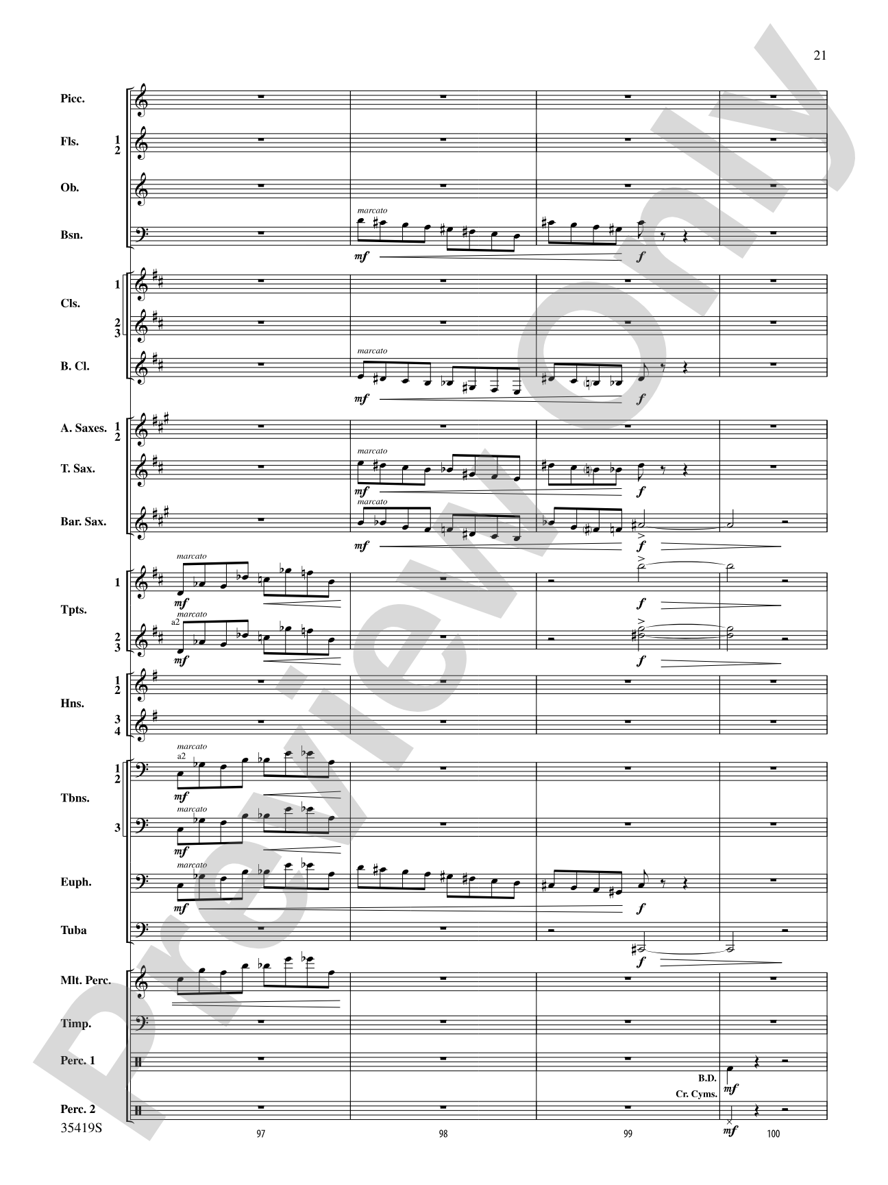 Coyote Falls (from Looney Tunes 3D): Concert Band Conductor Score & Parts