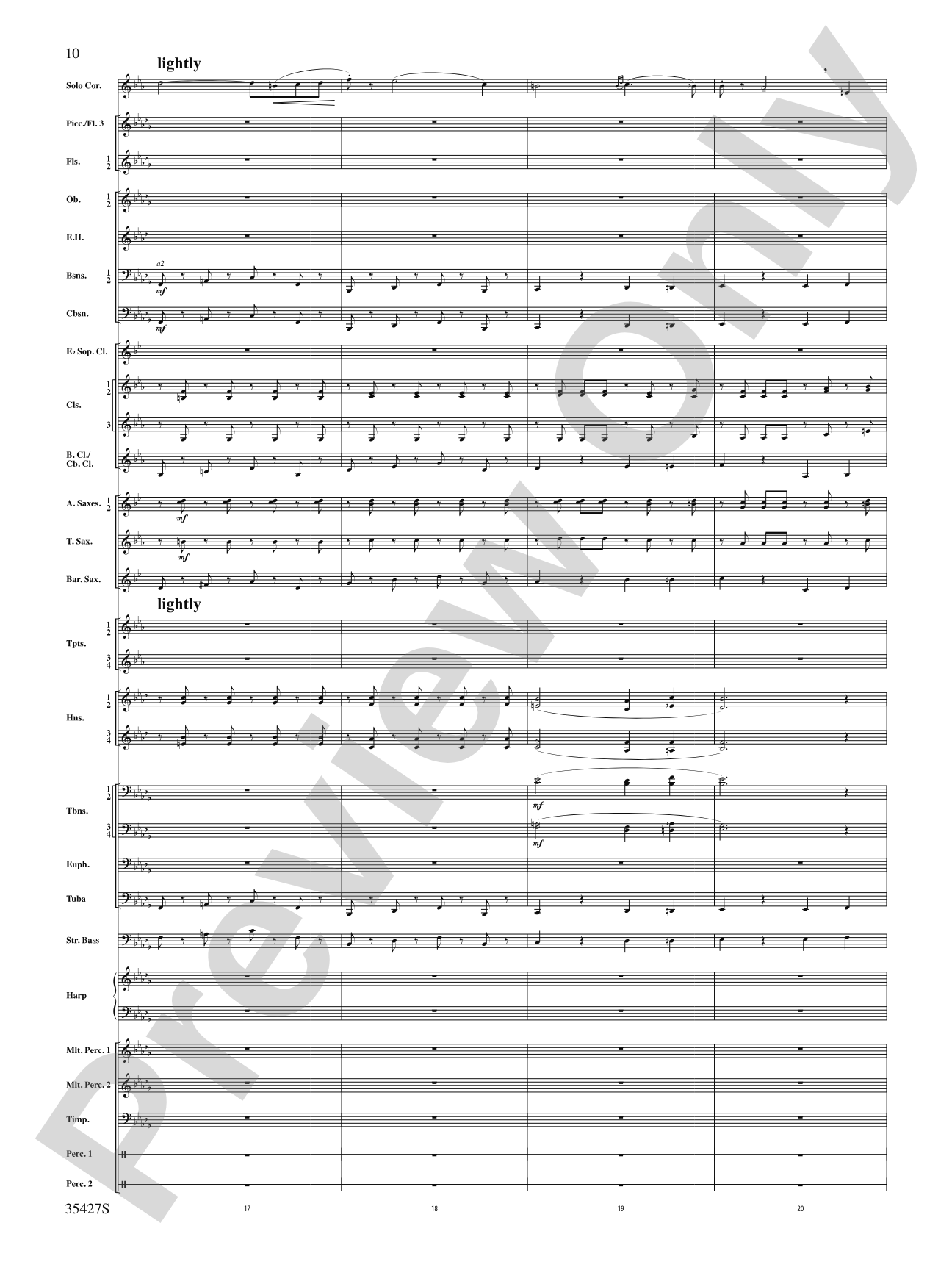 Fantasie Brillante: Concert Band Conductor Score & Parts