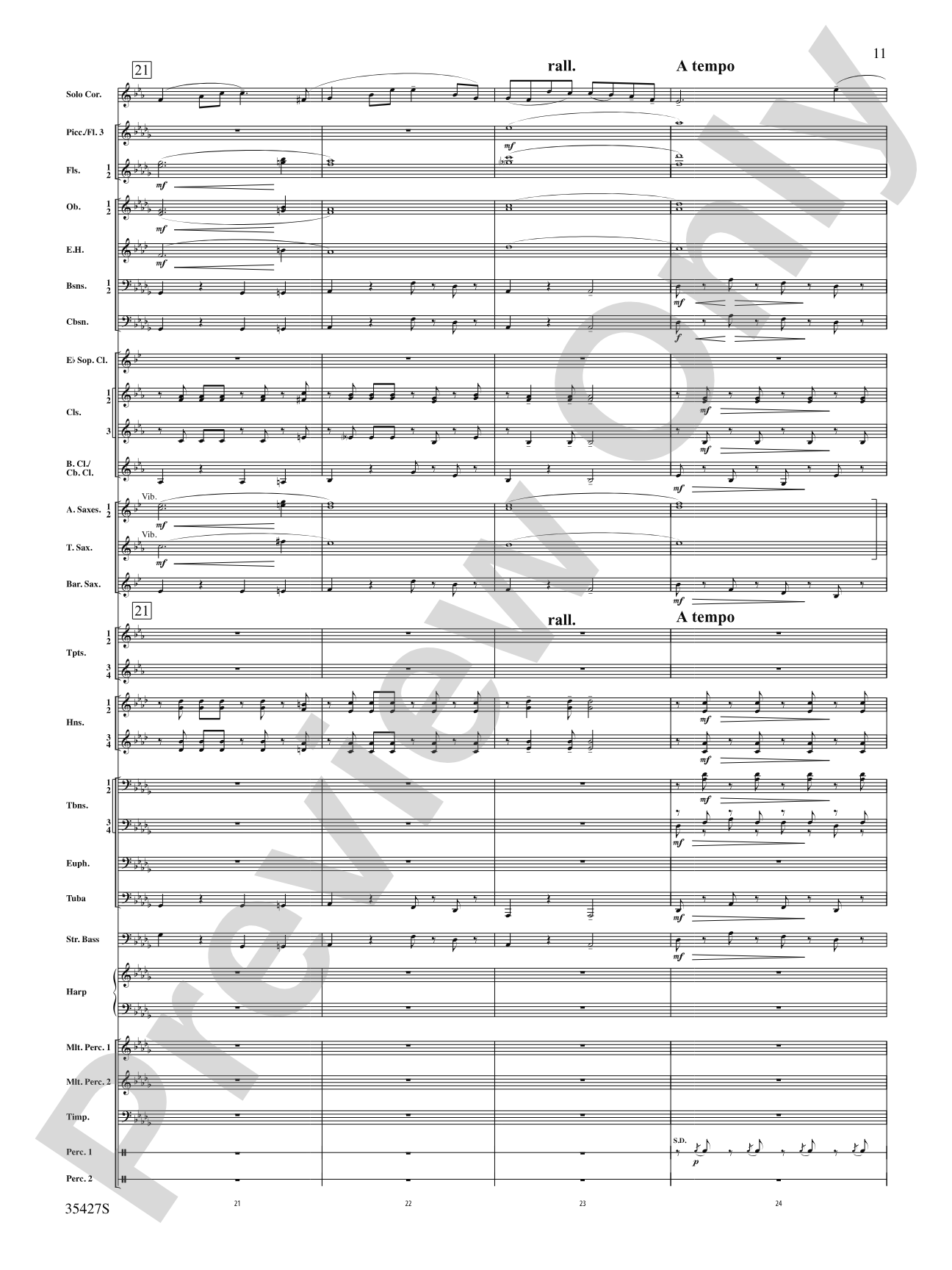 Fantasie Brillante: Concert Band Conductor Score & Parts