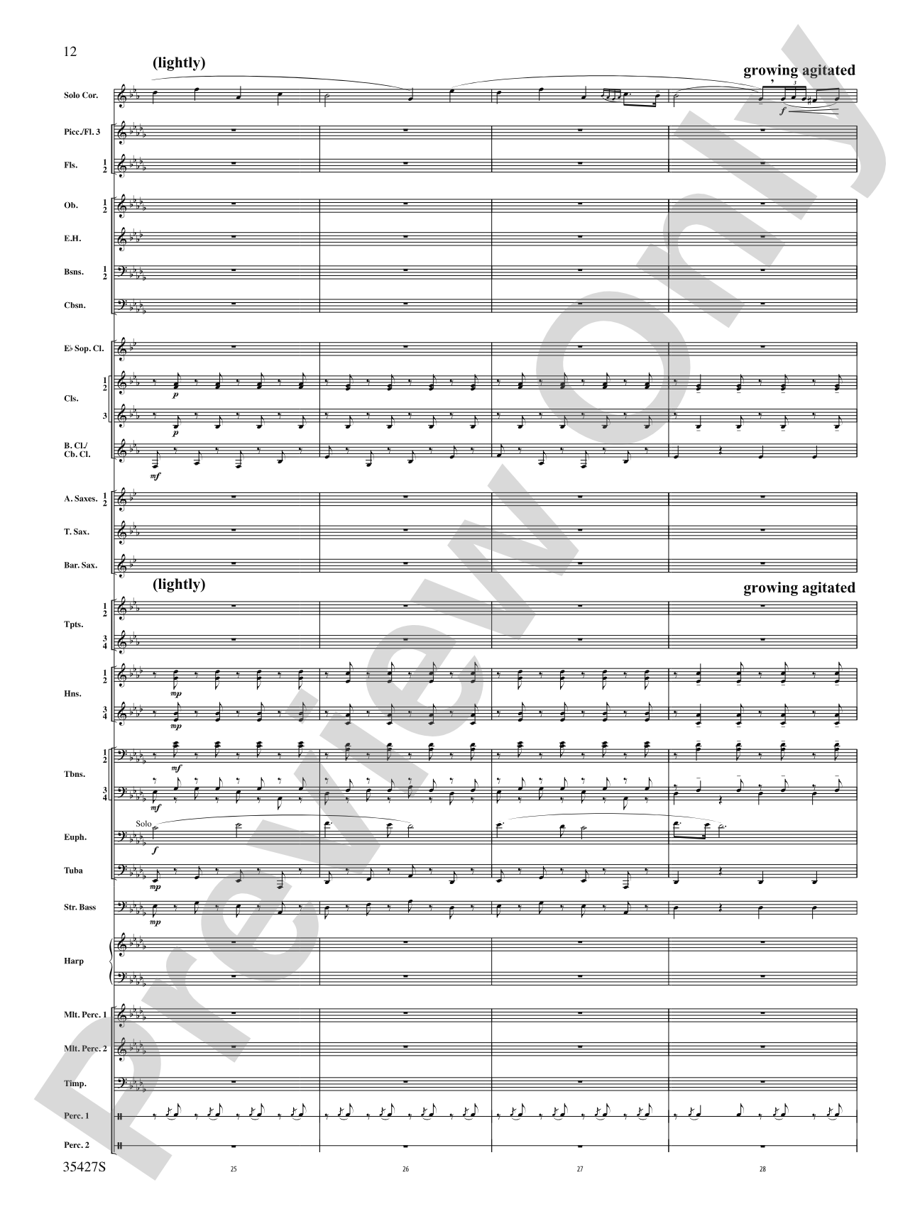 Fantasie Brillante: Concert Band Conductor Score & Parts