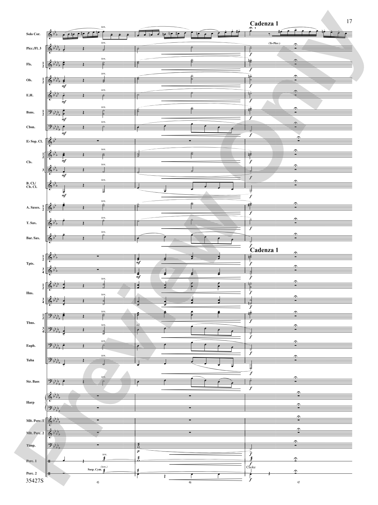 Fantasie Brillante: Concert Band Conductor Score & Parts
