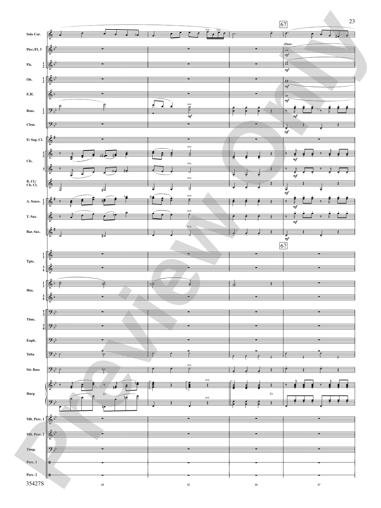 Fantasie Brillante: Concert Band Conductor Score & Parts
