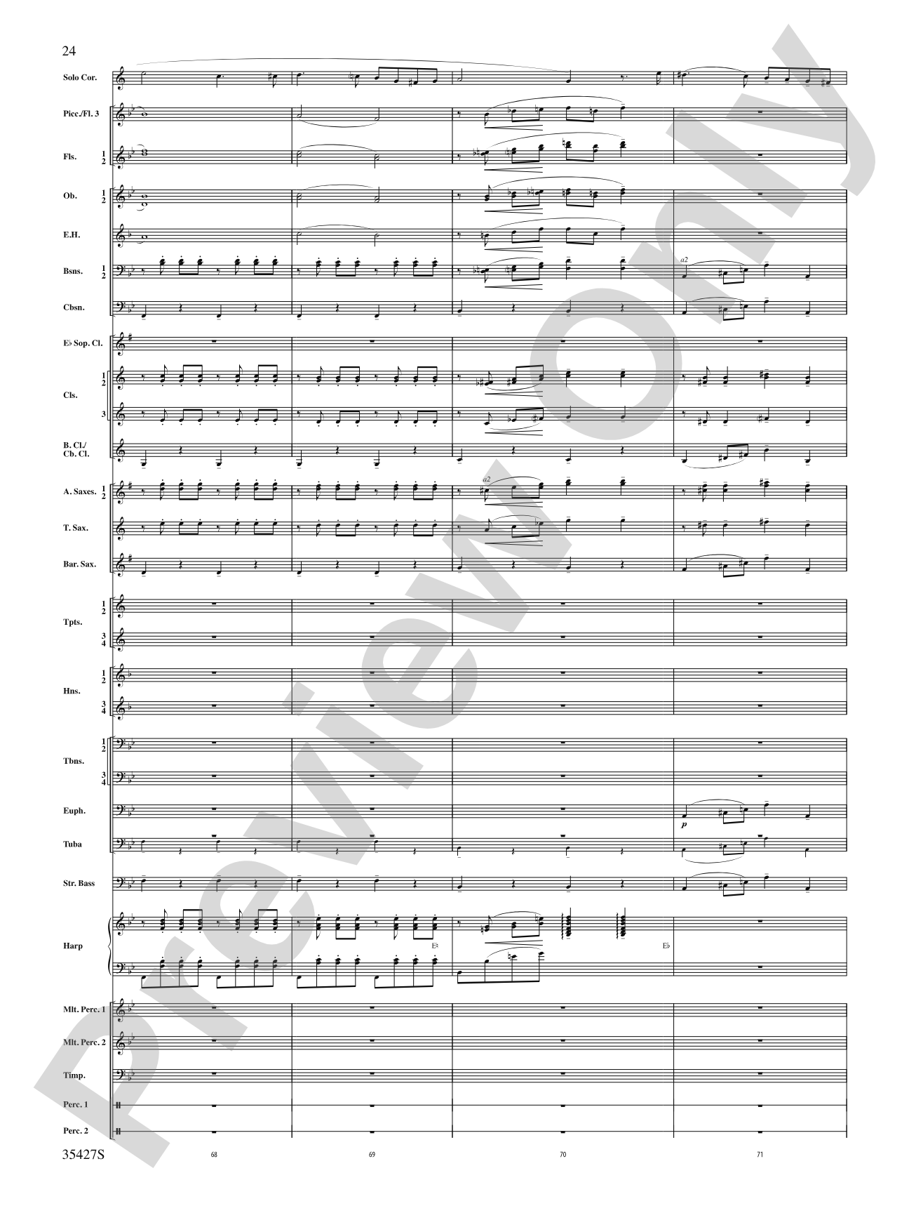 Fantasie Brillante: Concert Band Conductor Score & Parts
