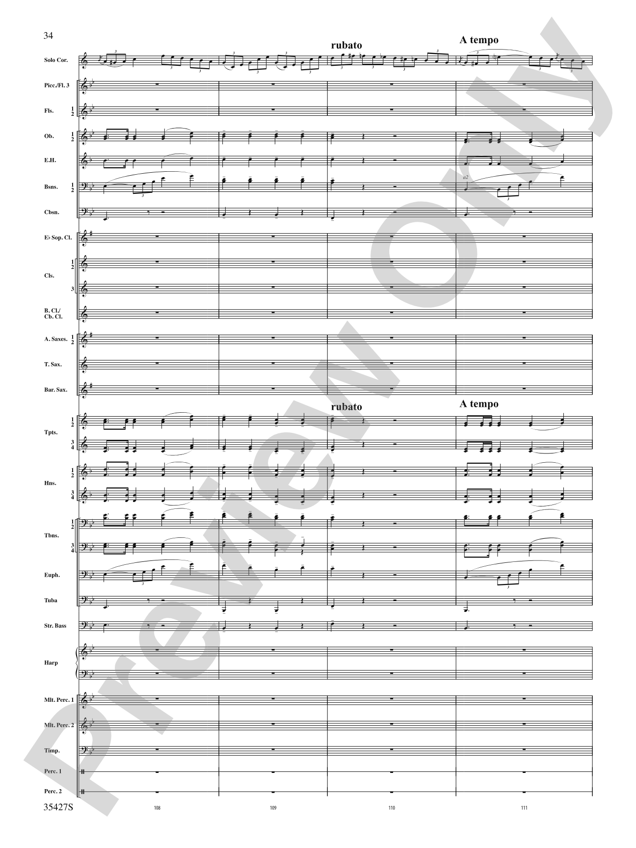 Fantasie Brillante: Concert Band Conductor Score & Parts