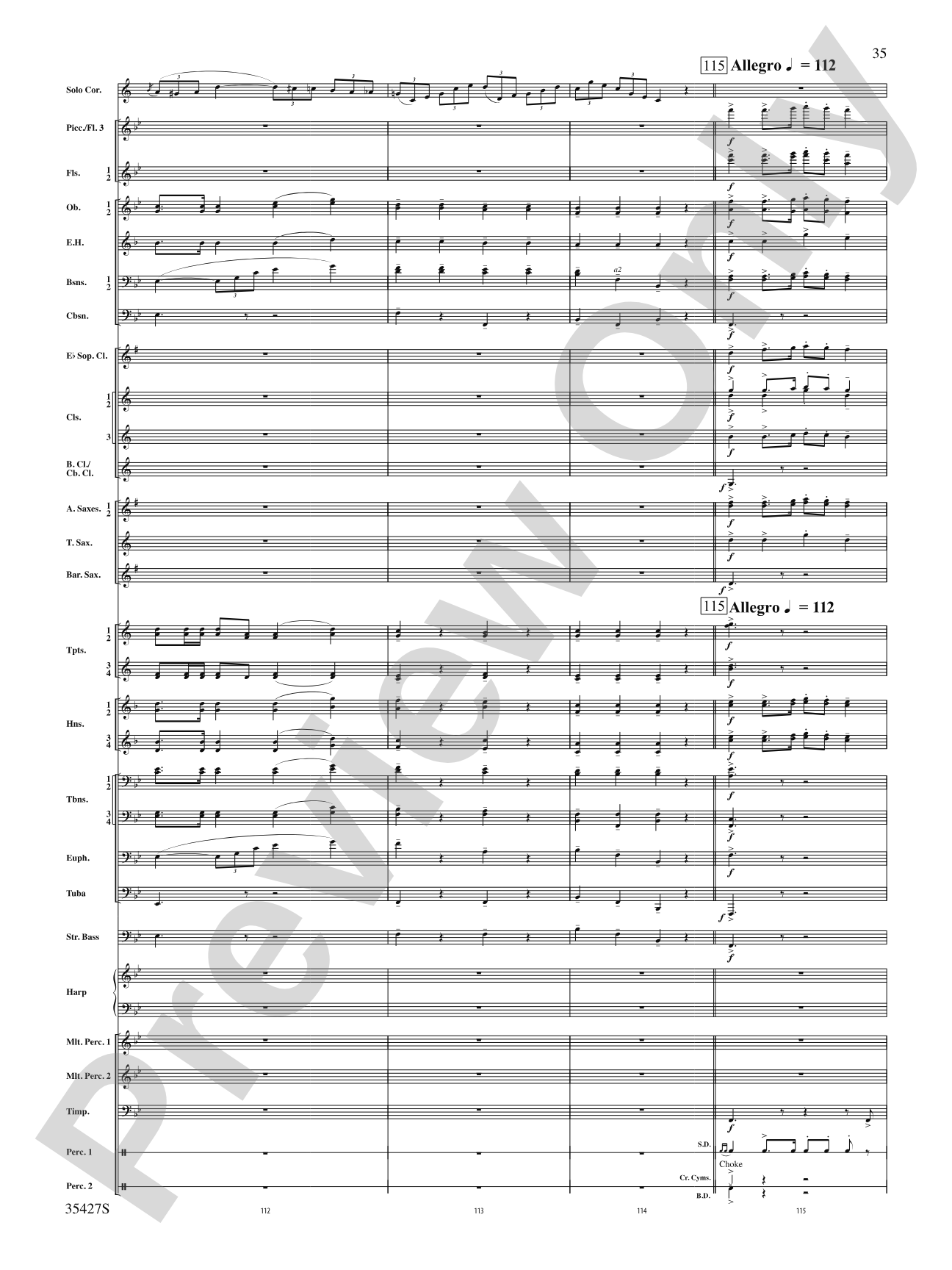 Fantasie Brillante: Concert Band Conductor Score & Parts