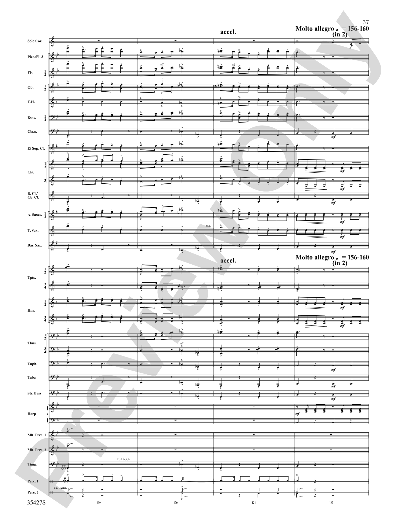 Fantasie Brillante: Concert Band Conductor Score & Parts