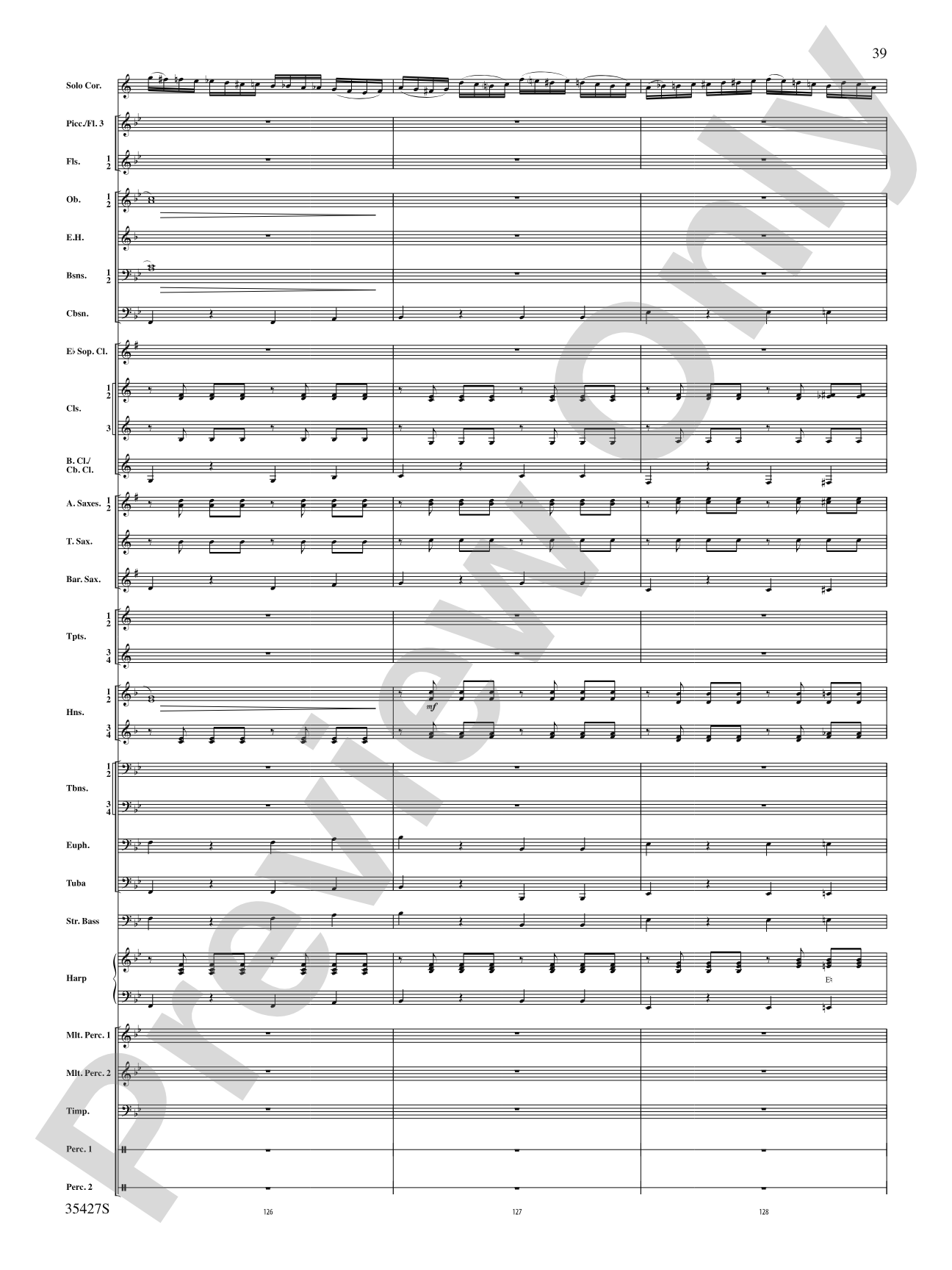 Fantasie Brillante: Concert Band Conductor Score & Parts