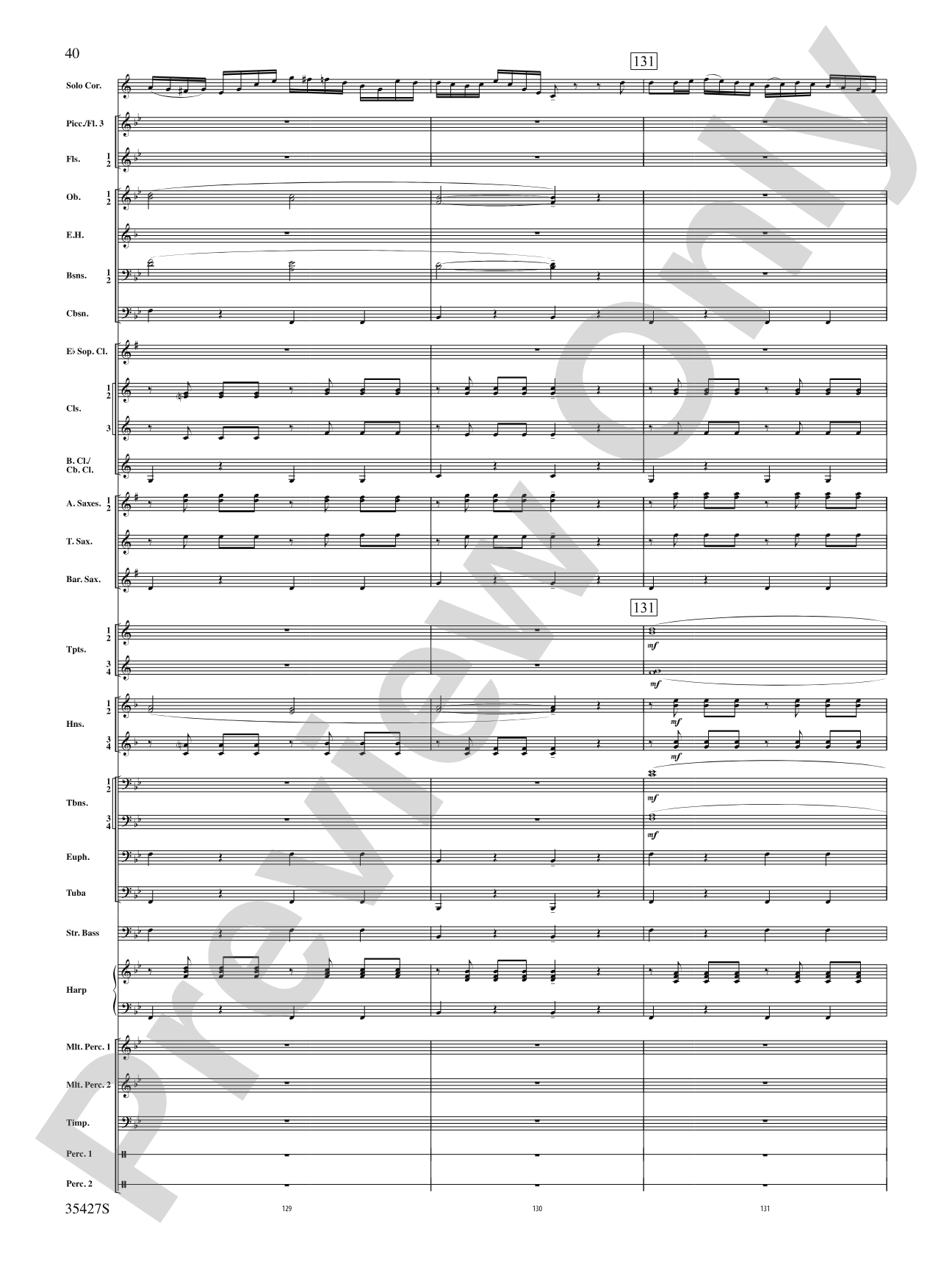 Fantasie Brillante: Concert Band Conductor Score & Parts