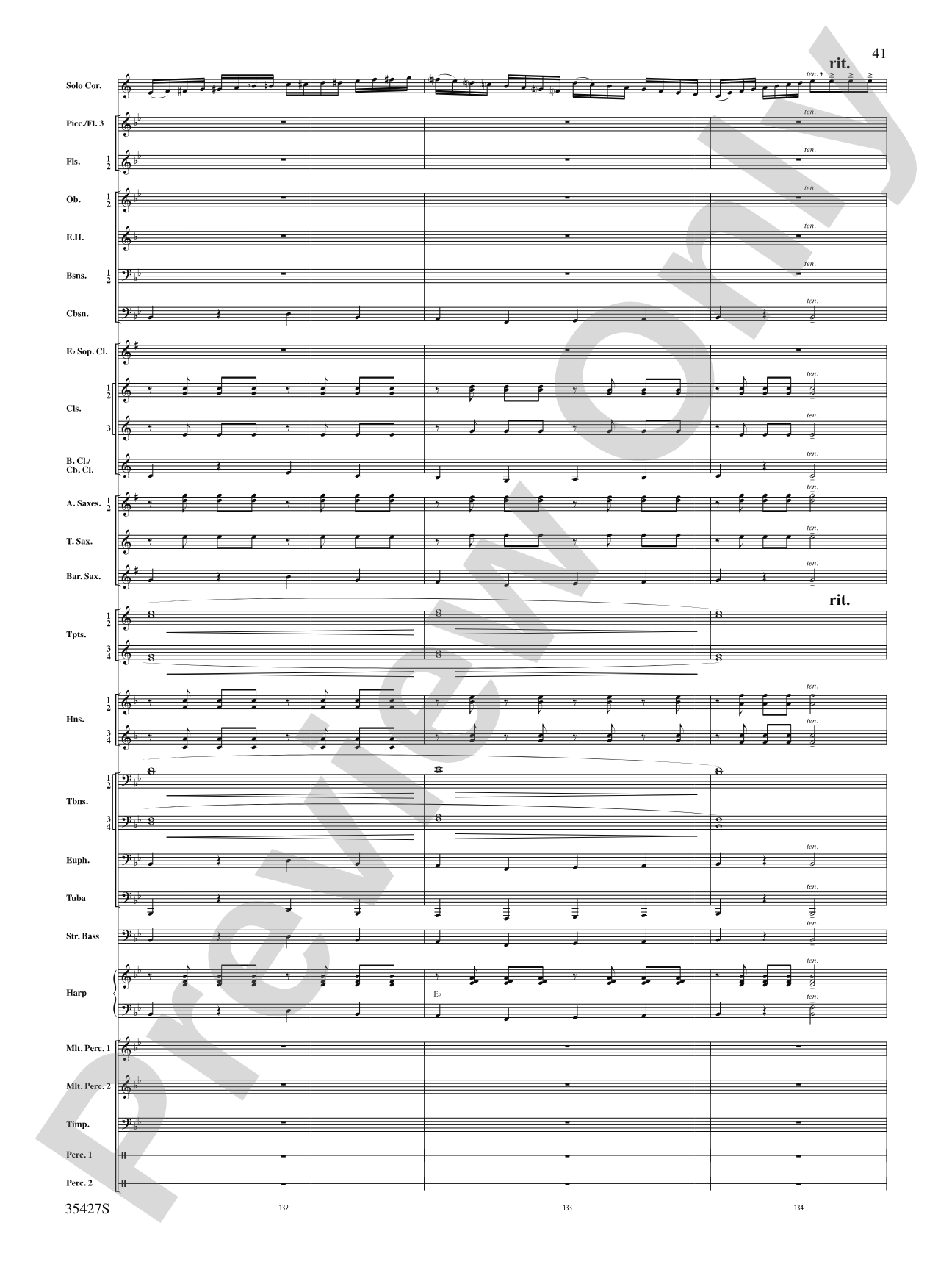 Fantasie Brillante: Concert Band Conductor Score & Parts