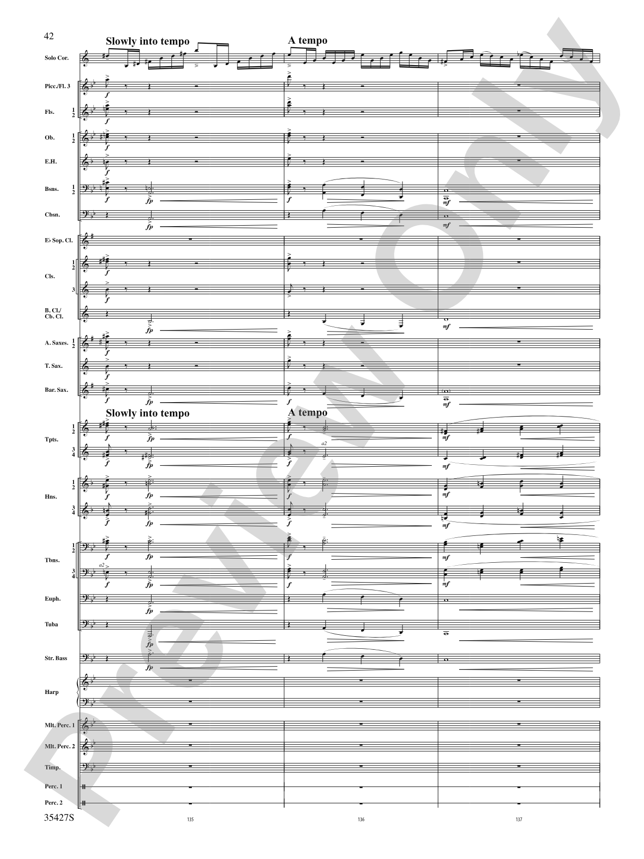 Fantasie Brillante: Concert Band Conductor Score & Parts