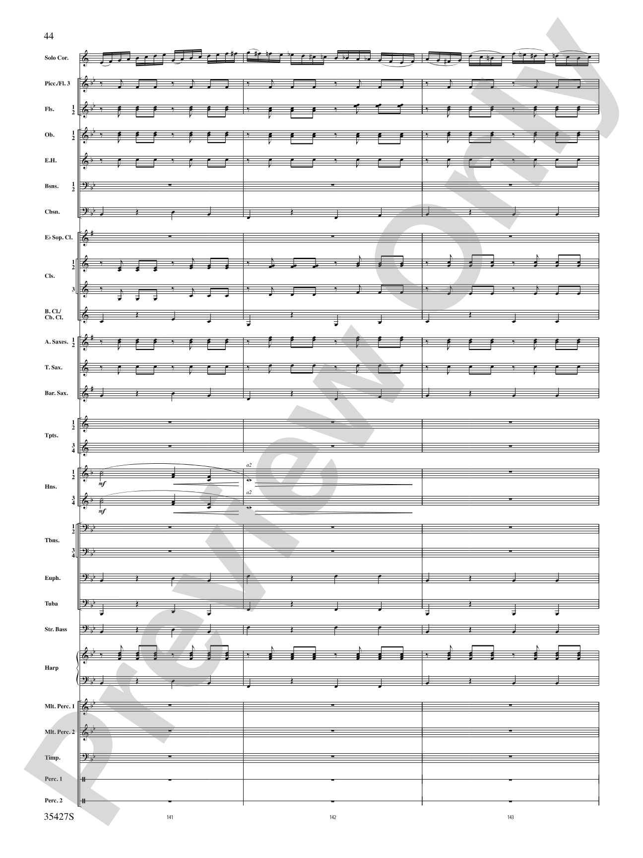 Fantasie Brillante: Concert Band Conductor Score & Parts