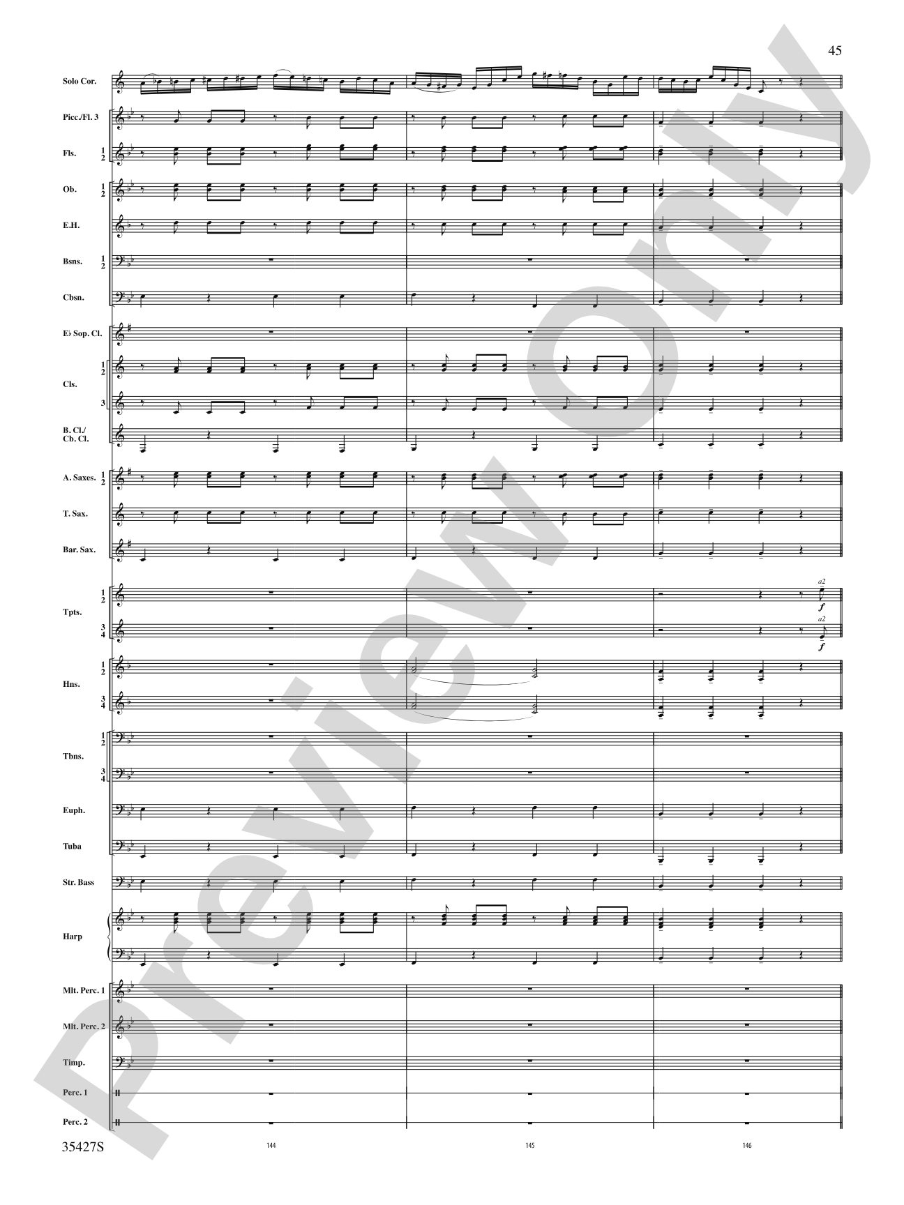 Fantasie Brillante: Concert Band Conductor Score & Parts
