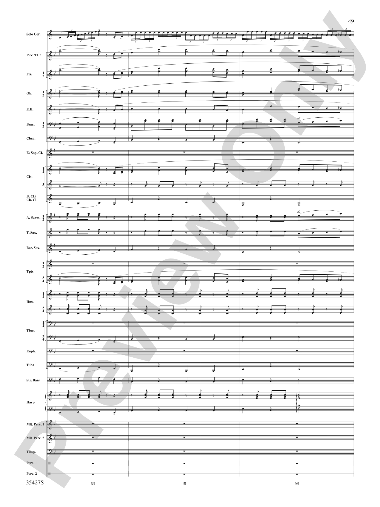 Fantasie Brillante: Concert Band Conductor Score & Parts