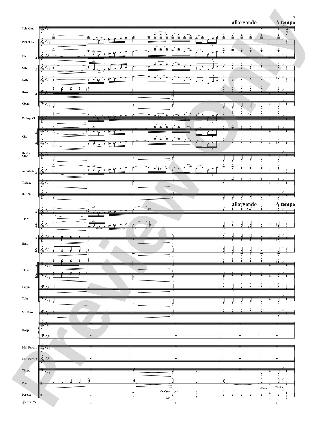 Fantasie Brillante: Concert Band Conductor Score & Parts