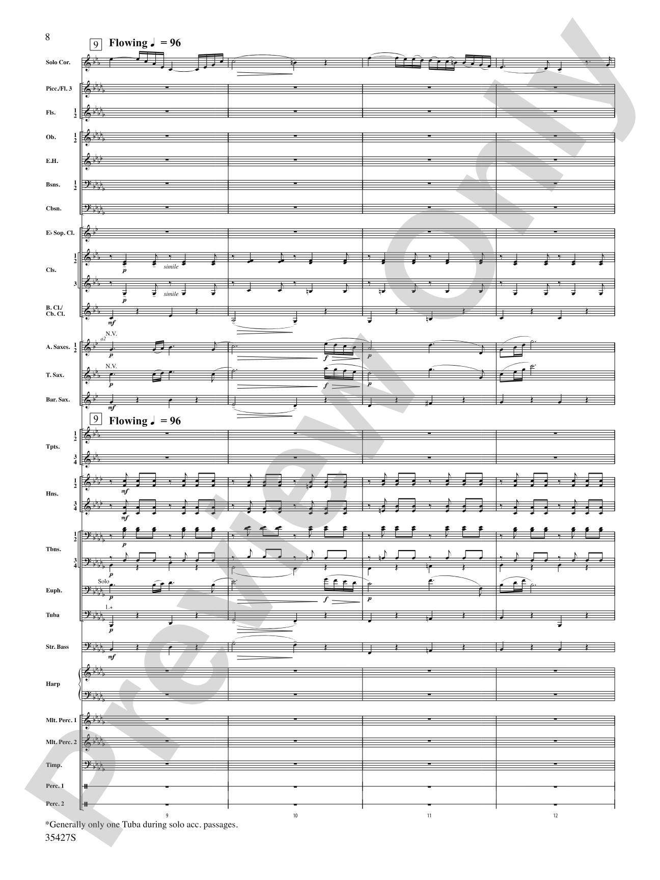 Fantasie Brillante: Concert Band Conductor Score & Parts