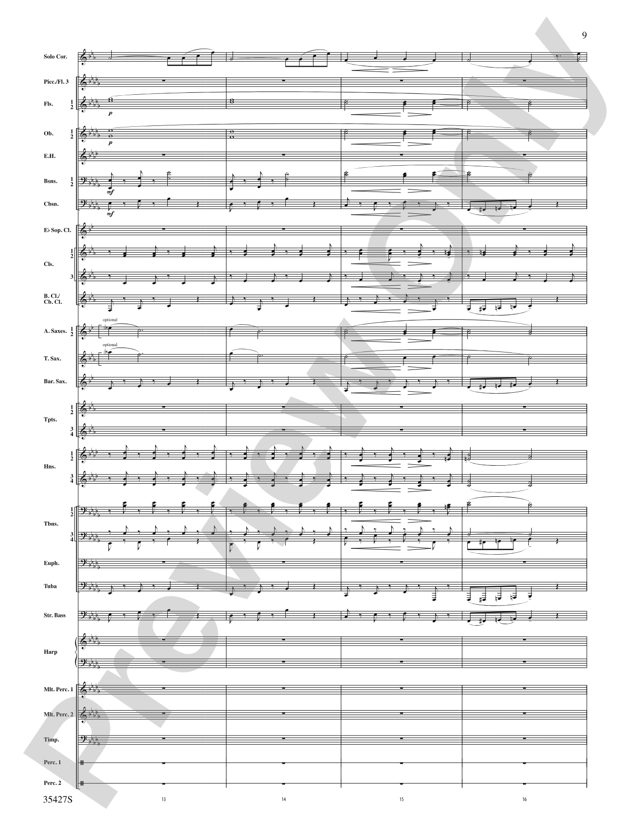 Fantasie Brillante: Concert Band Conductor Score & Parts