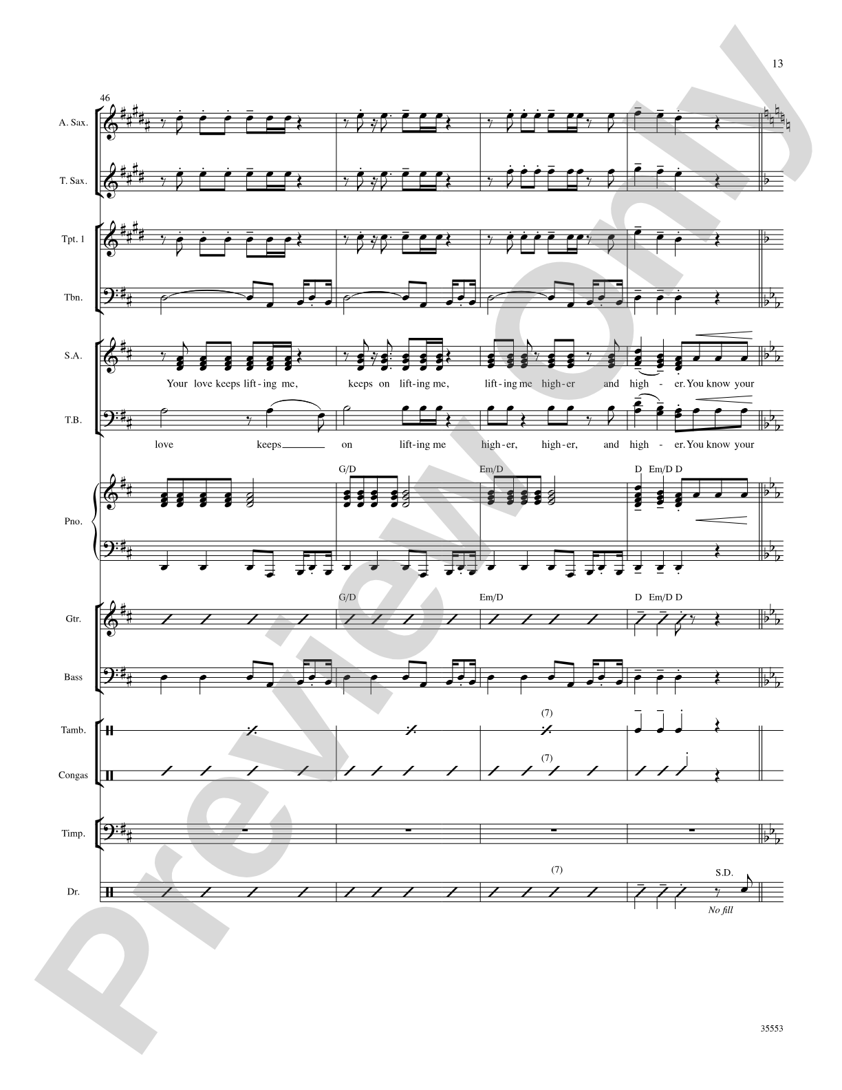 (Your Love Keeps Lifting Me) Higher and Higher: Score: Choral SoundPax