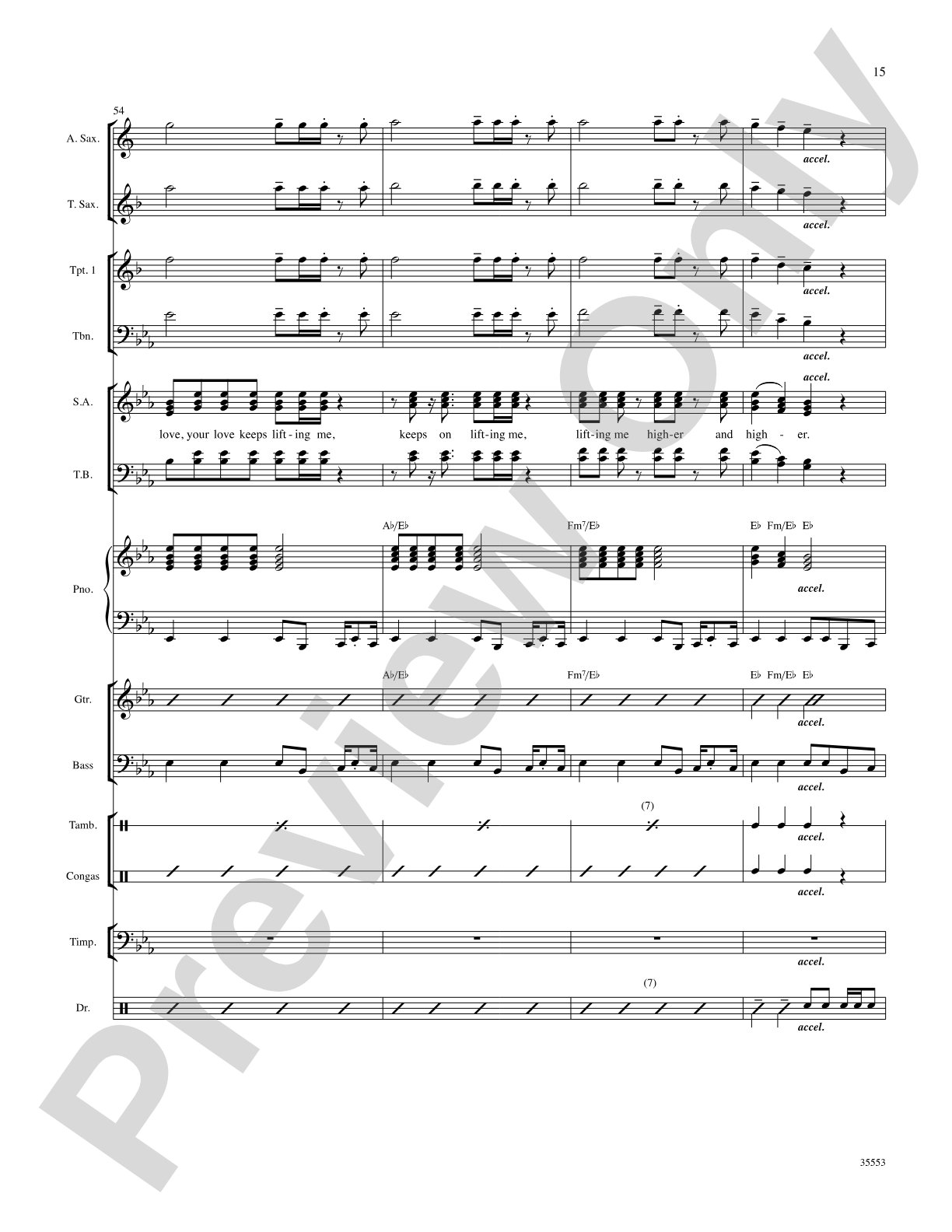 (Your Love Keeps Lifting Me) Higher and Higher: Score: Choral SoundPax