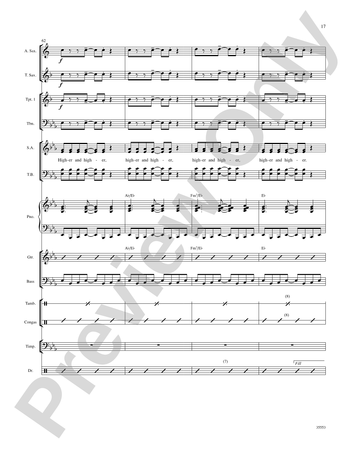 (Your Love Keeps Lifting Me) Higher and Higher: Score: Choral SoundPax