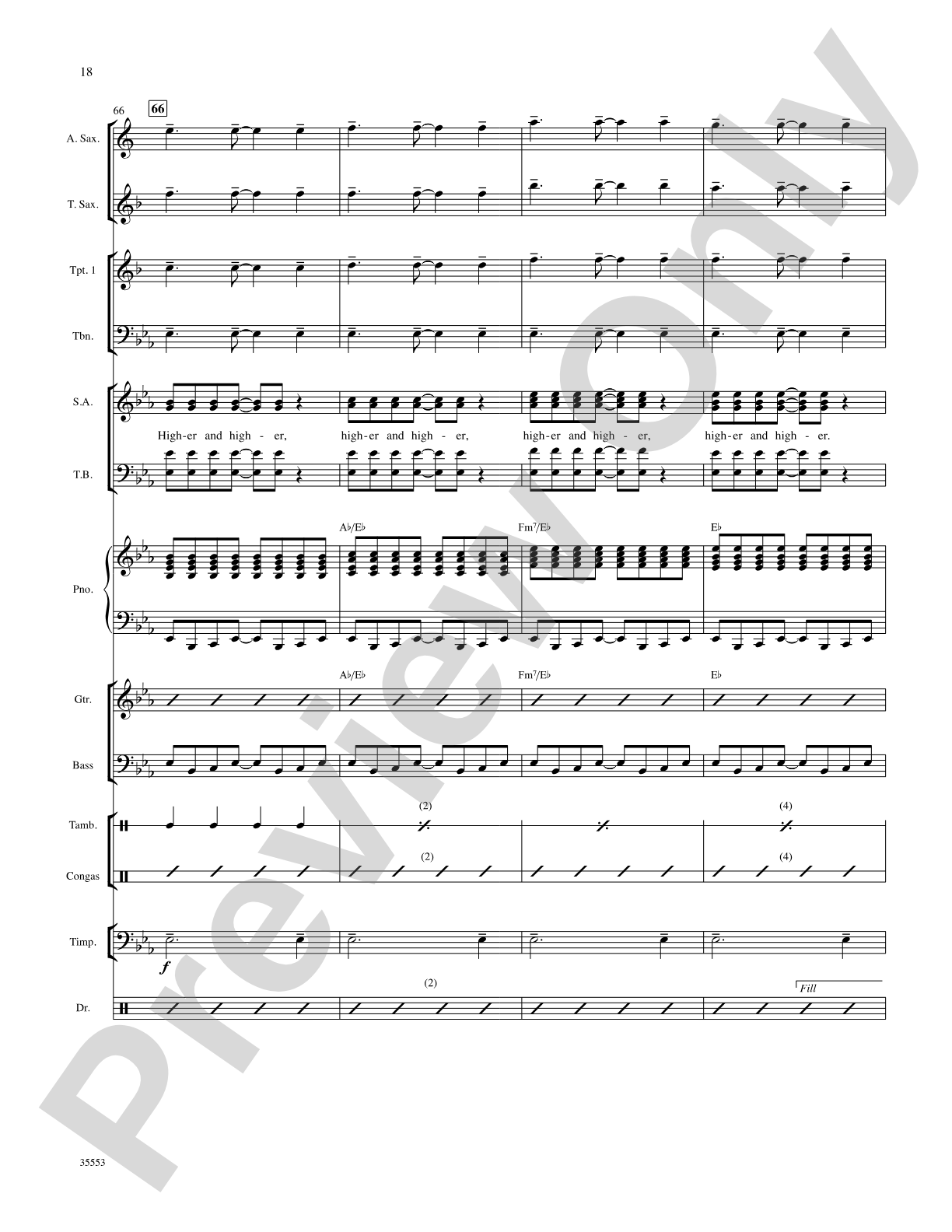 (Your Love Keeps Lifting Me) Higher and Higher: Score: Choral SoundPax