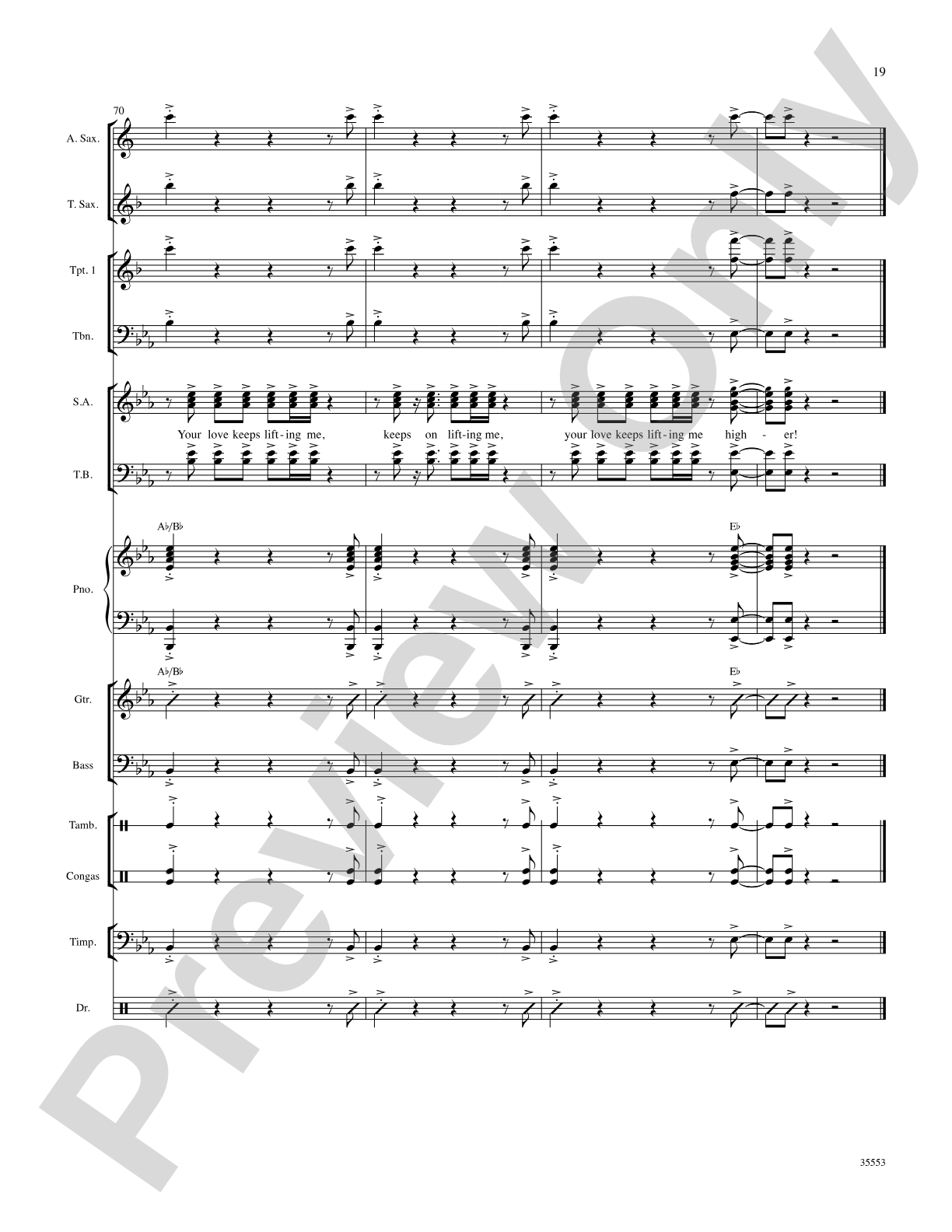 (Your Love Keeps Lifting Me) Higher and Higher: Score: Choral SoundPax