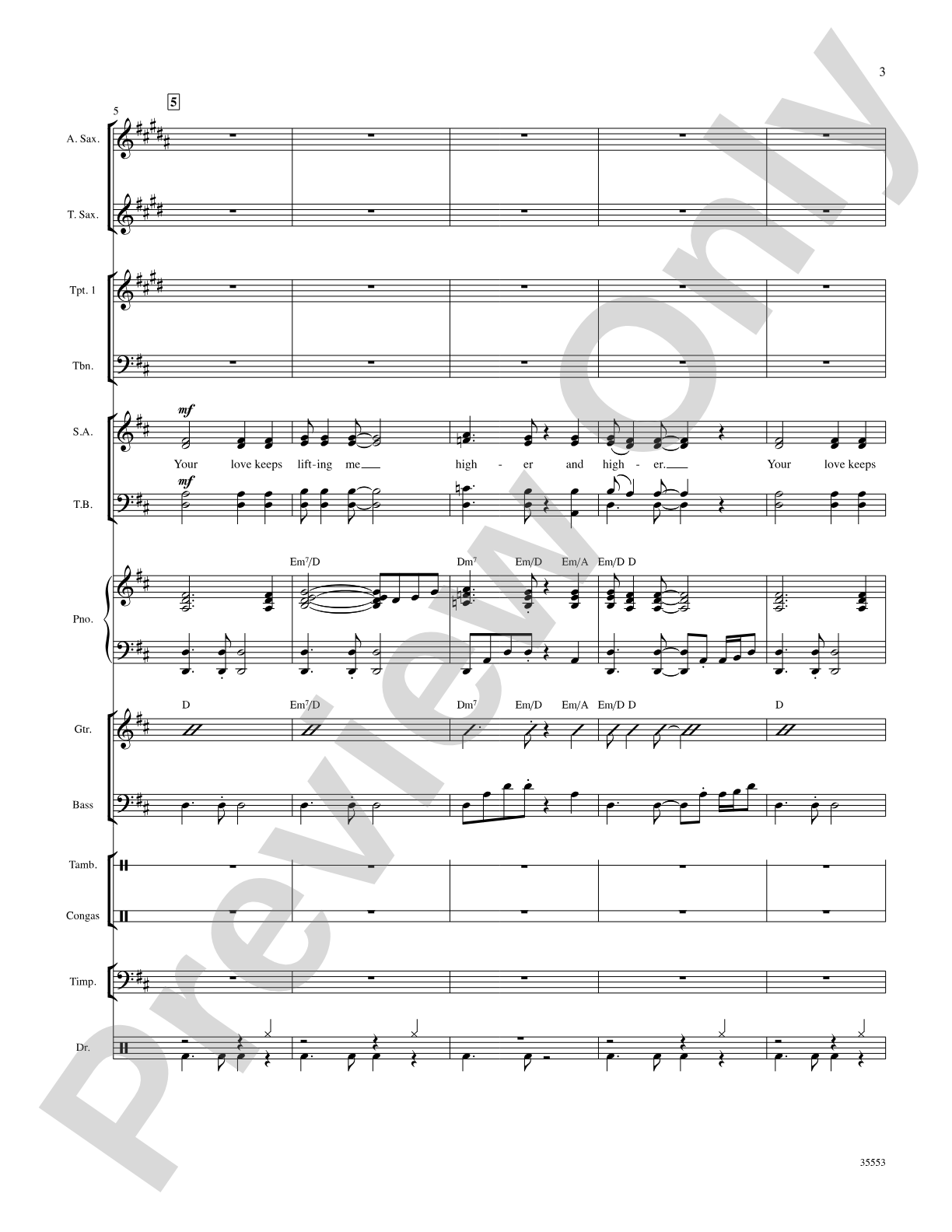 (Your Love Keeps Lifting Me) Higher and Higher: Score: Choral SoundPax