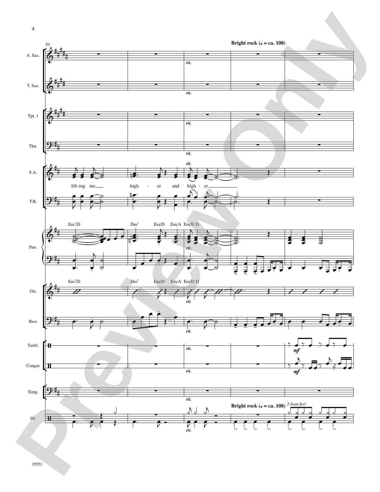 (Your Love Keeps Lifting Me) Higher and Higher: Score: Choral SoundPax