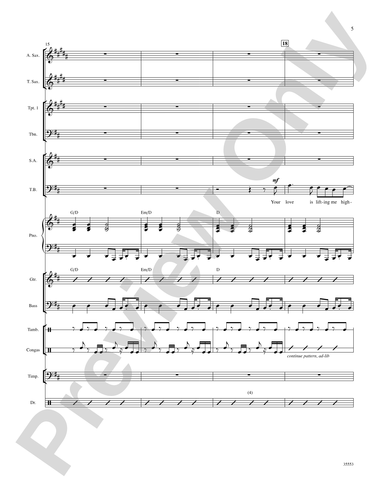 (Your Love Keeps Lifting Me) Higher and Higher: Score: Choral SoundPax