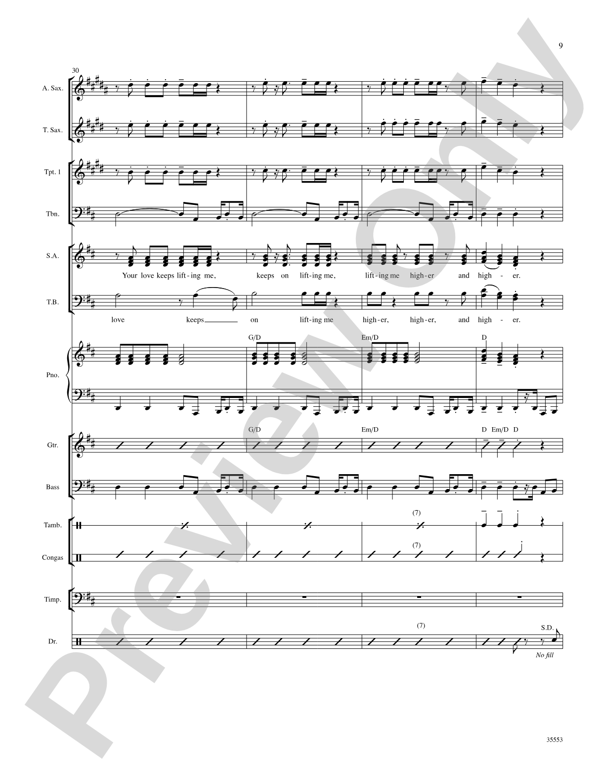 (Your Love Keeps Lifting Me) Higher and Higher: Score: Choral SoundPax