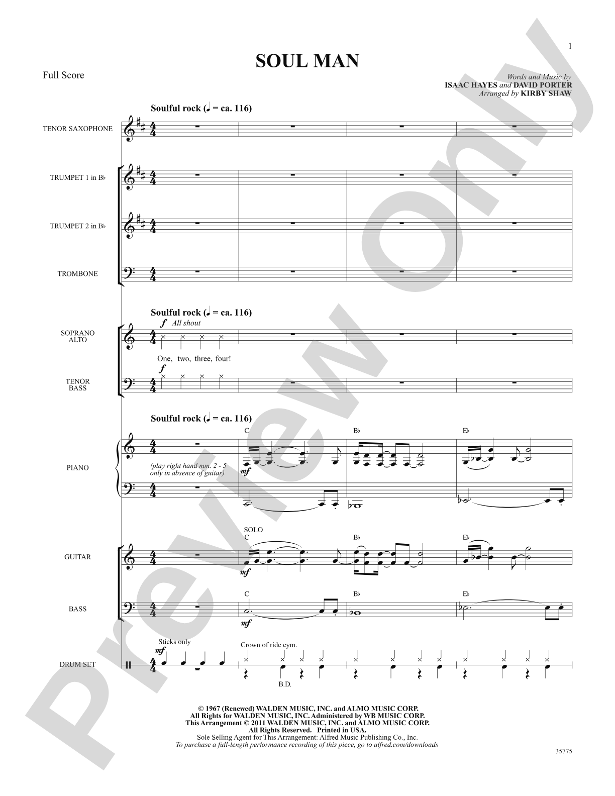 Soul Man: Score: Choral SoundPax