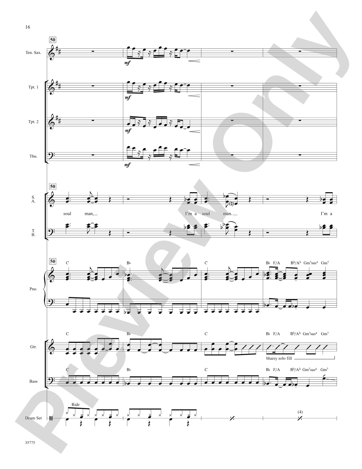 Soul Man: Score: Choral SoundPax