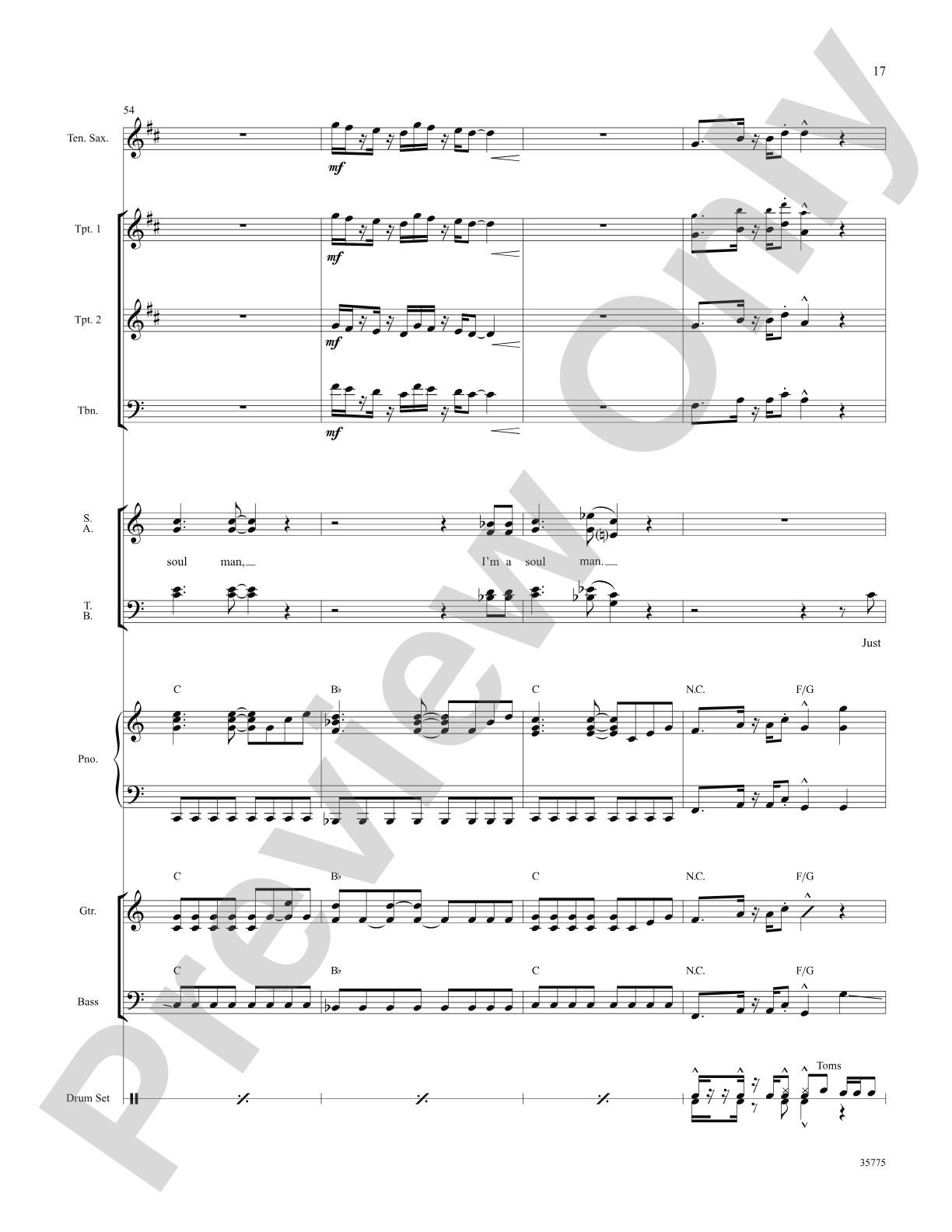 Soul Man: Score: Choral SoundPax