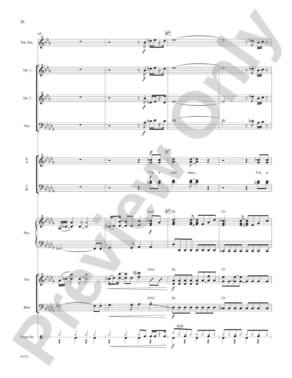 Soul Man: Score: Choral SoundPax