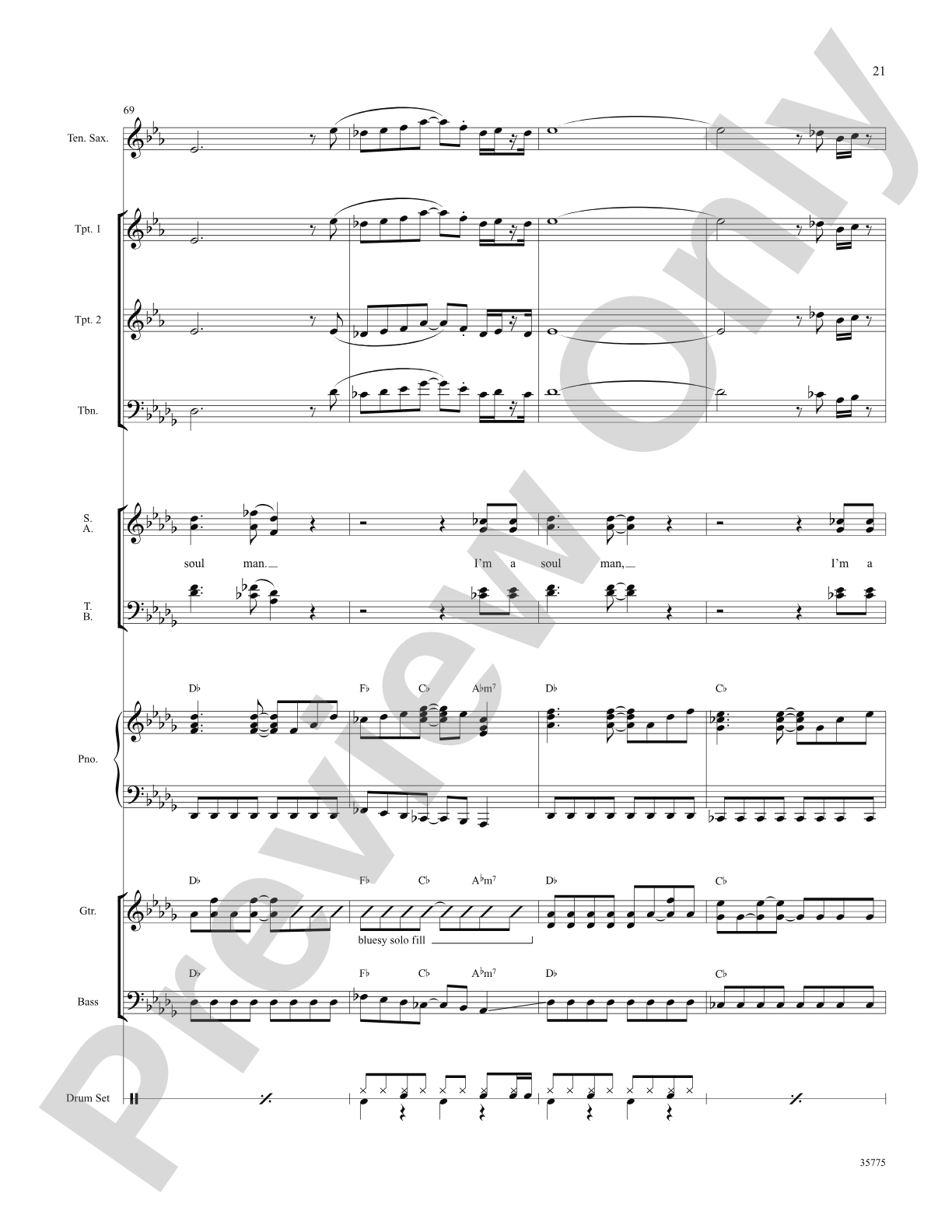 Soul Man: Score: Choral SoundPax