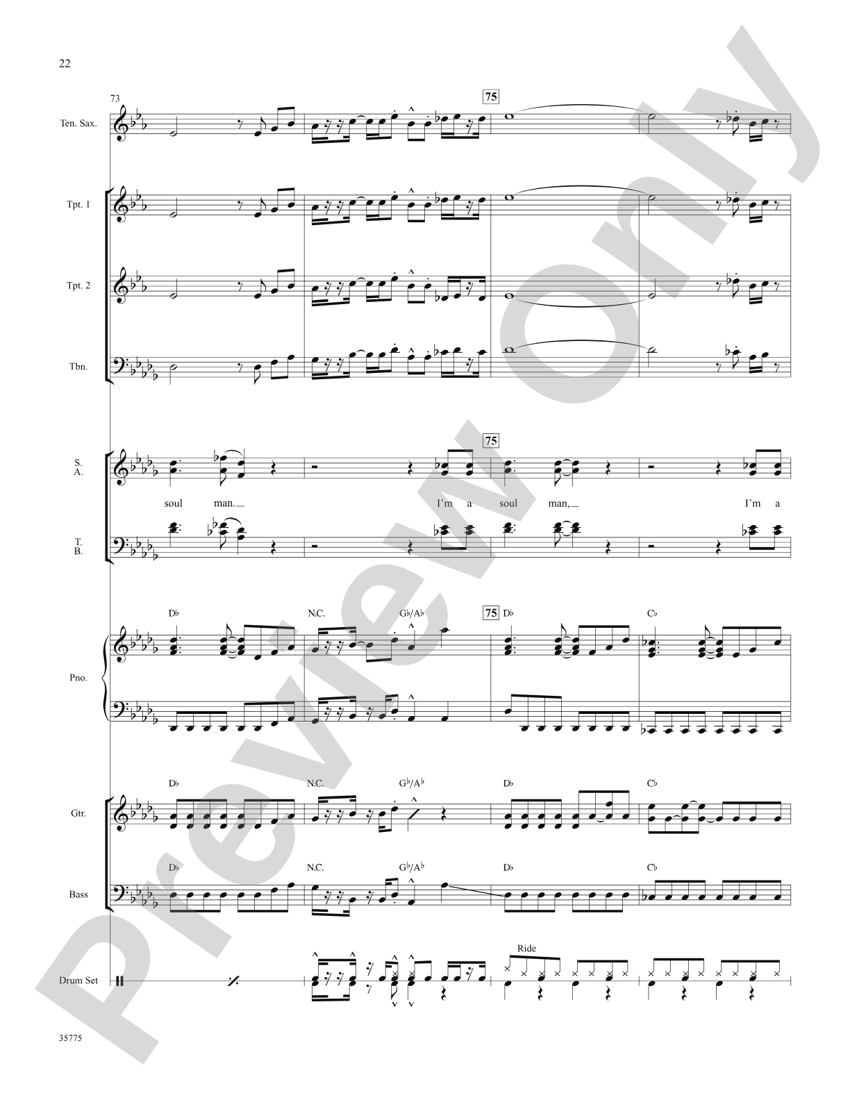 Soul Man: Score: Choral SoundPax