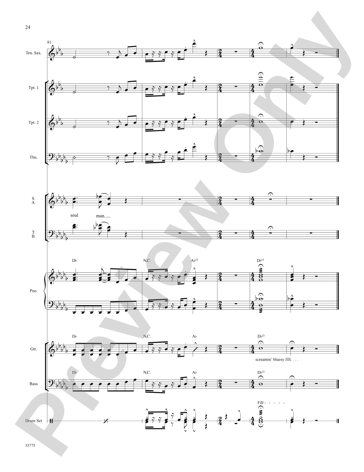 Soul Man: Score: Choral SoundPax