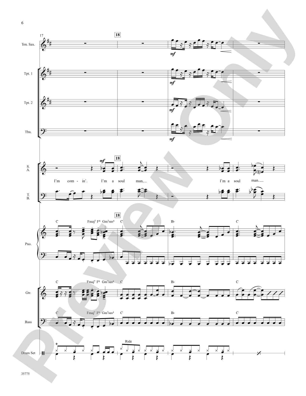 Soul Man: Score: Choral SoundPax