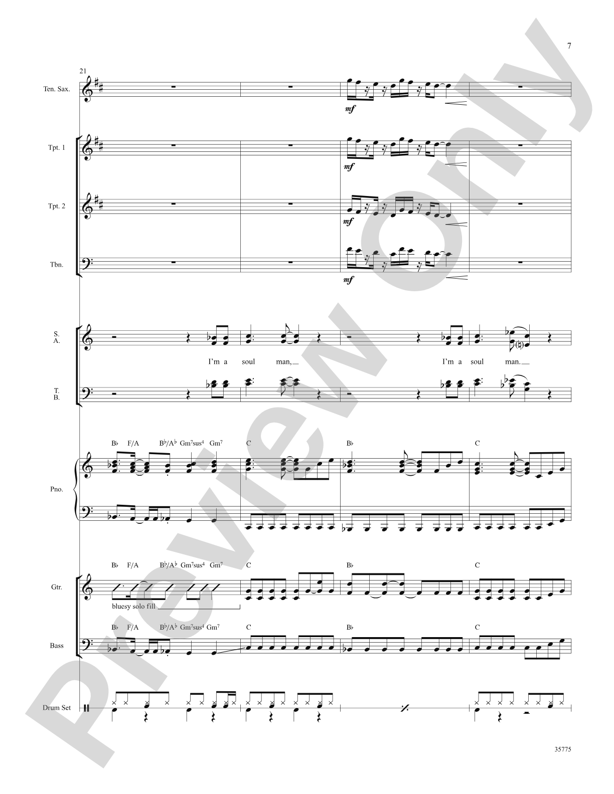 Soul Man: Score: Choral SoundPax