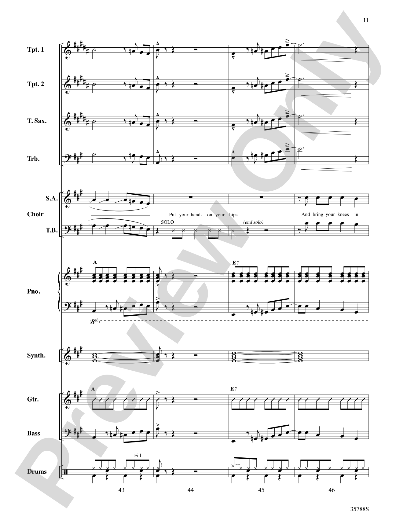 The Time Warp (from The Rocky Horror Picture Show): Choral SoundPax